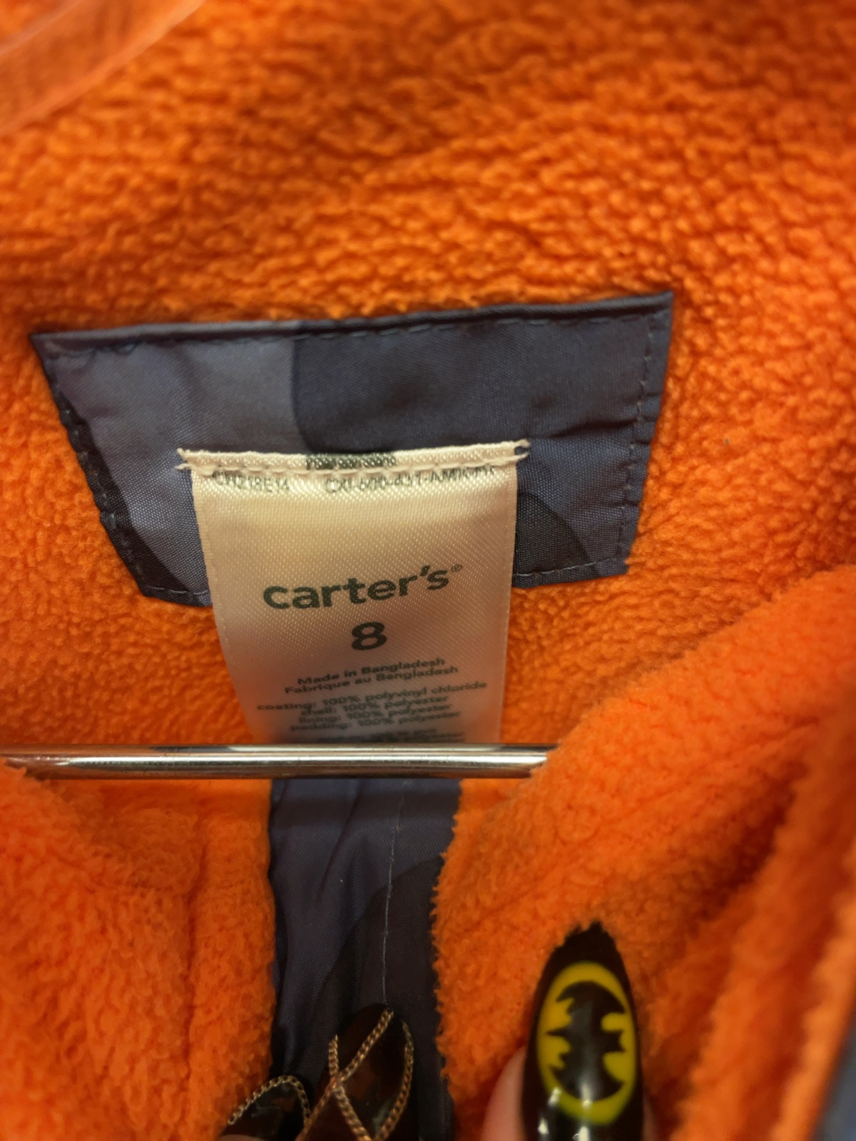 Carter's Blue Camo Fleece-Lined Hooded Winter Jacket Size 8