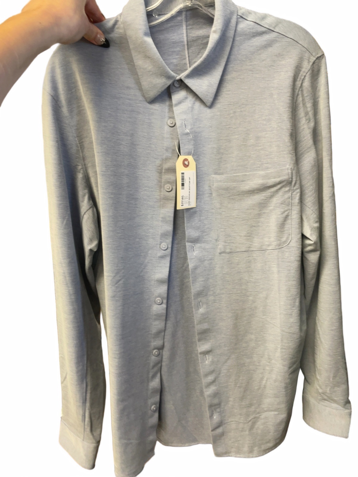 lululemon Button Up Shirt Size M Blue - image 1