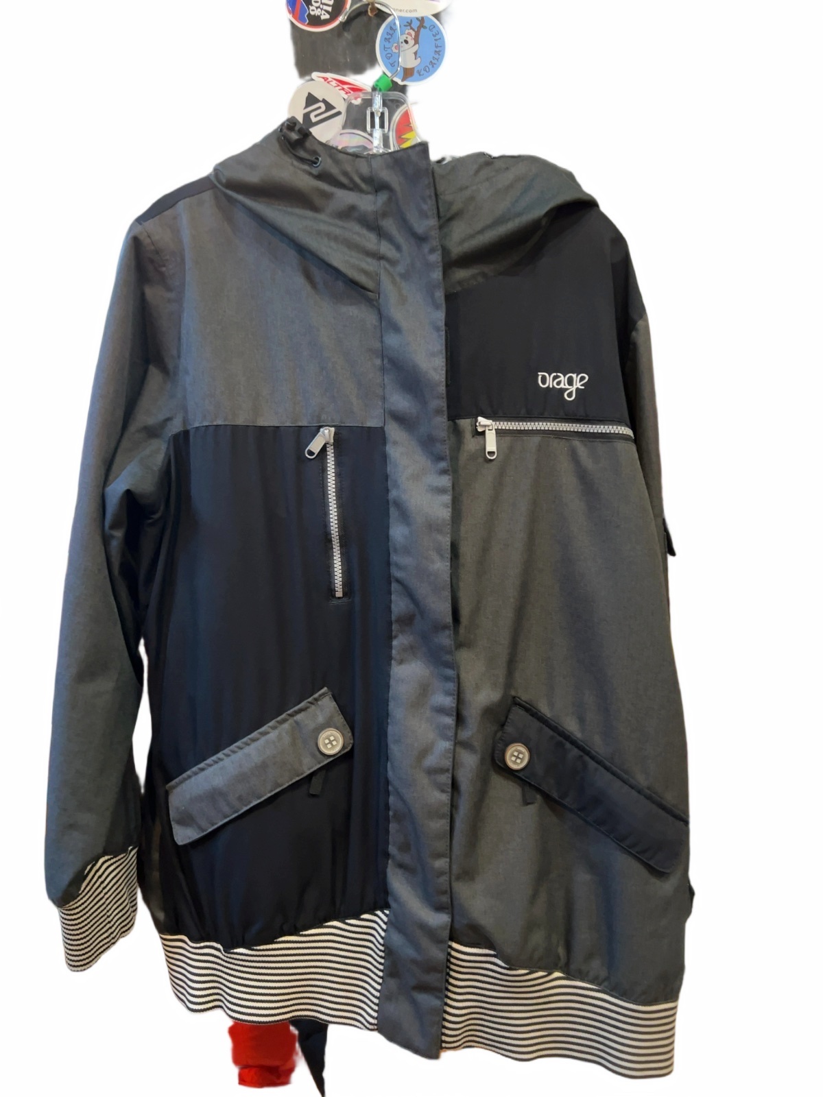 Orage Bala Shell Snow Jacket Charcoal Black Good Women's XL - image 1