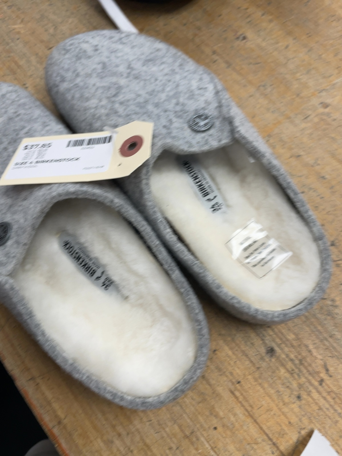 Birkenstock Zermatt Shearling Size 34 EU Grey Wool Clogs