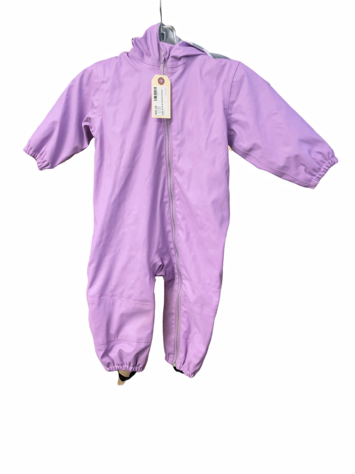 Hatley Muddy Buddy Size 18-24 Purple Rain Suit - image 1