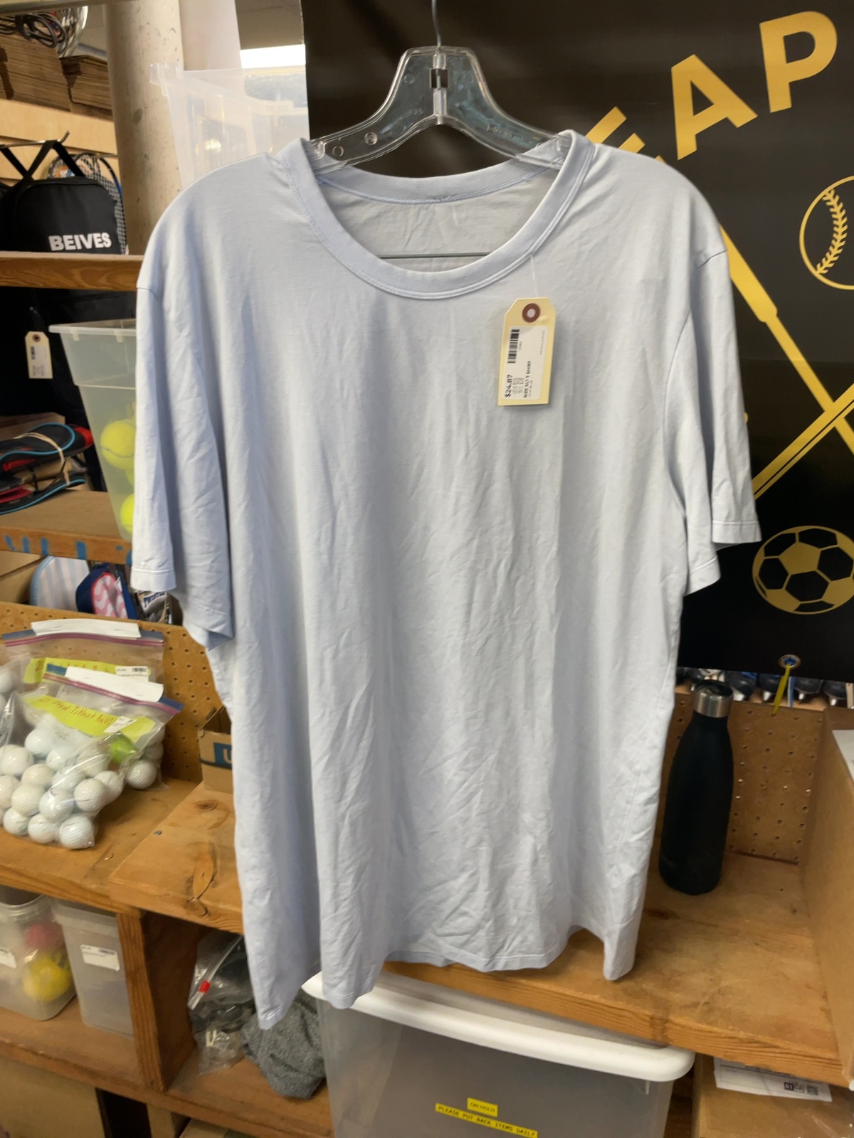 lululemon Short Sleeve T-Shirt Size XL Light Blue
