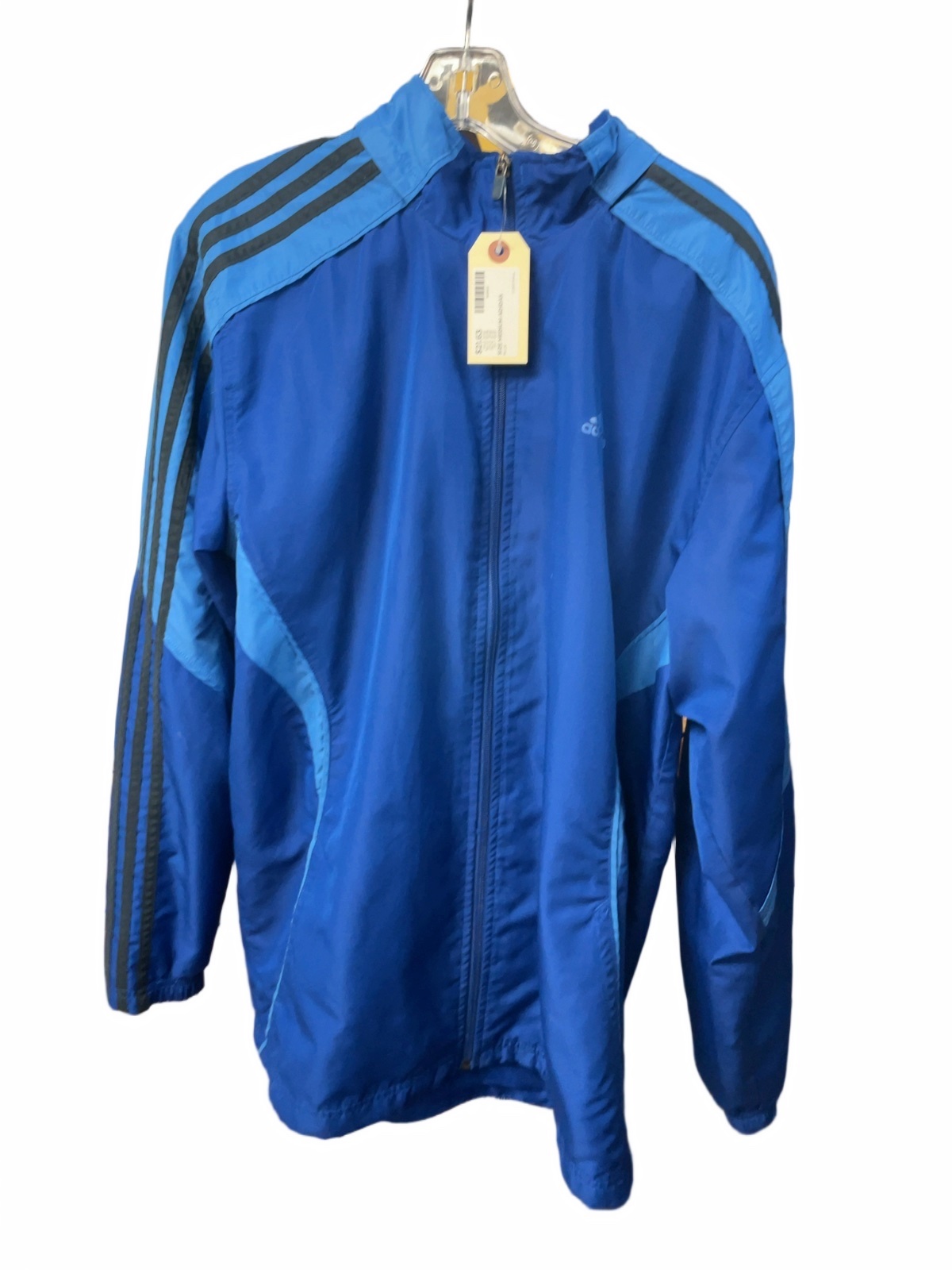 adidas Full Zip Windbreaker Jacket Size M Blue - image 1