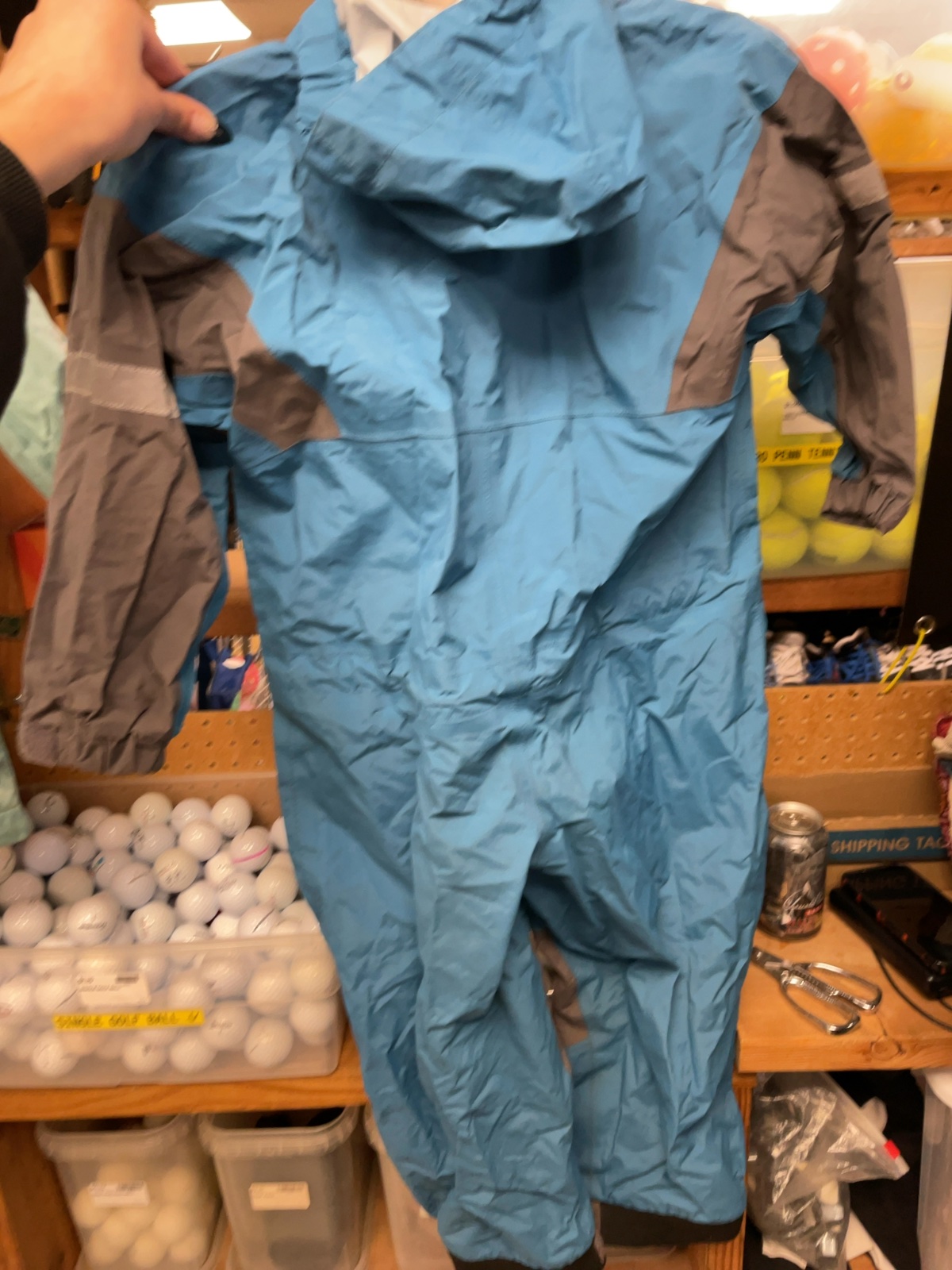 Oaki Rain Suit Size JR 6/7 Blue/Grey