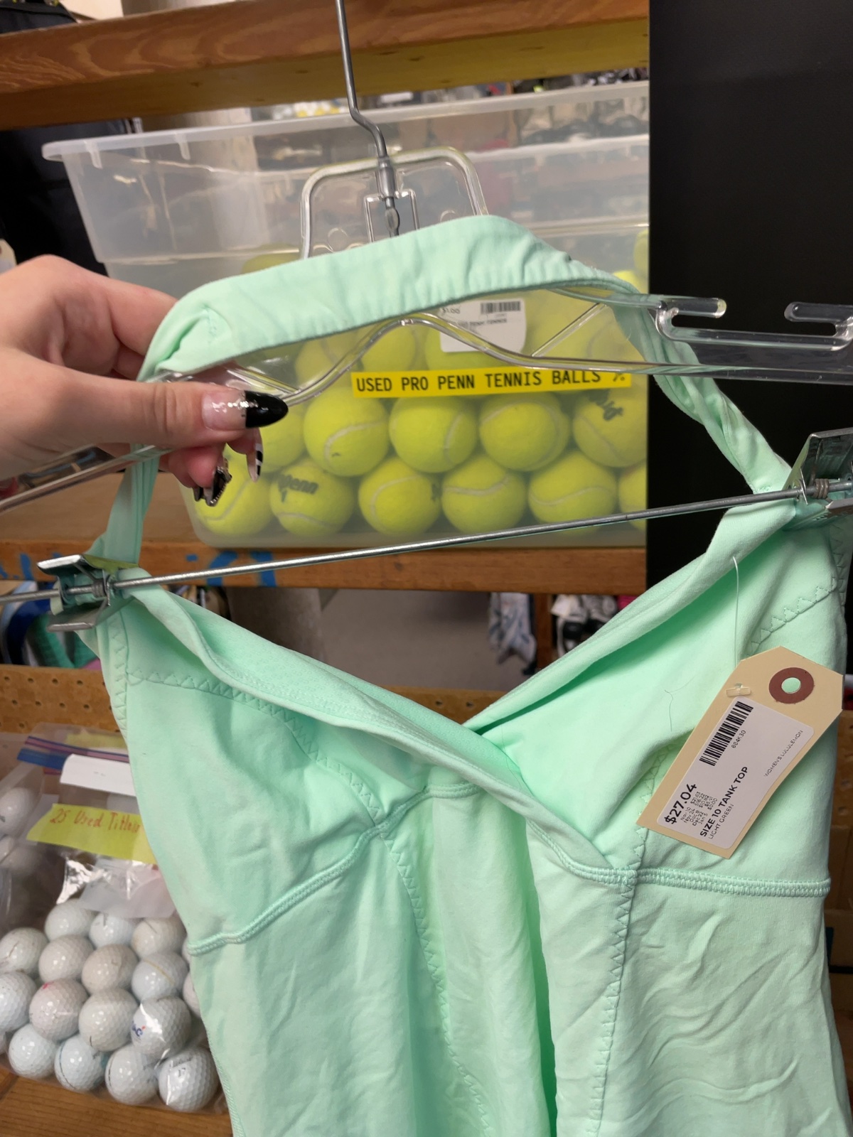 Lululemon Size 10 Halter Yoga Tank Top Light Green