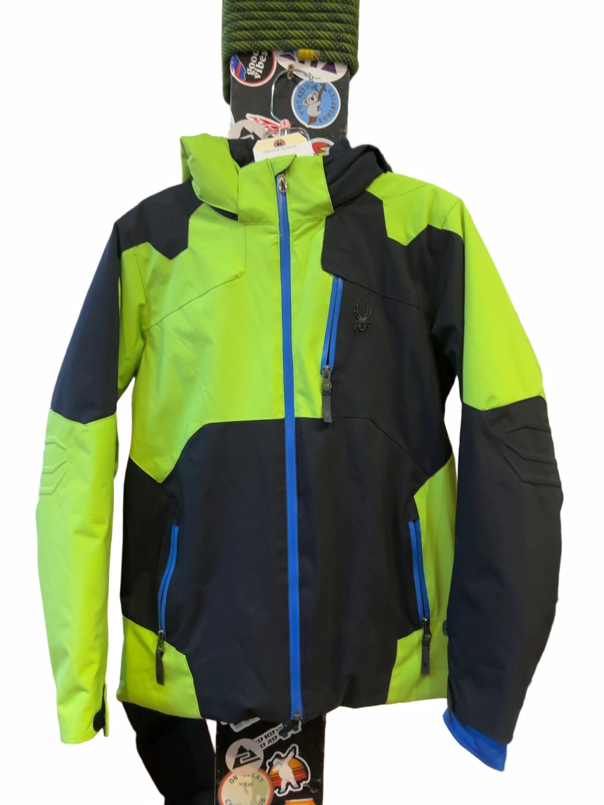 Spyder Ski Jacket Green Black S