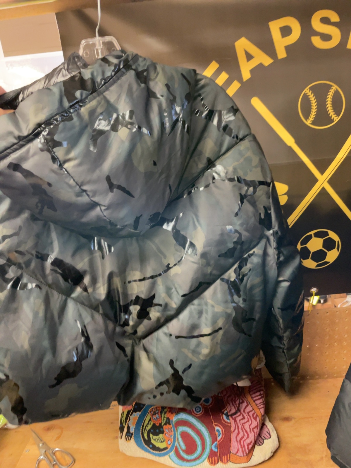 Zara Camo Puffer Jacket Size S