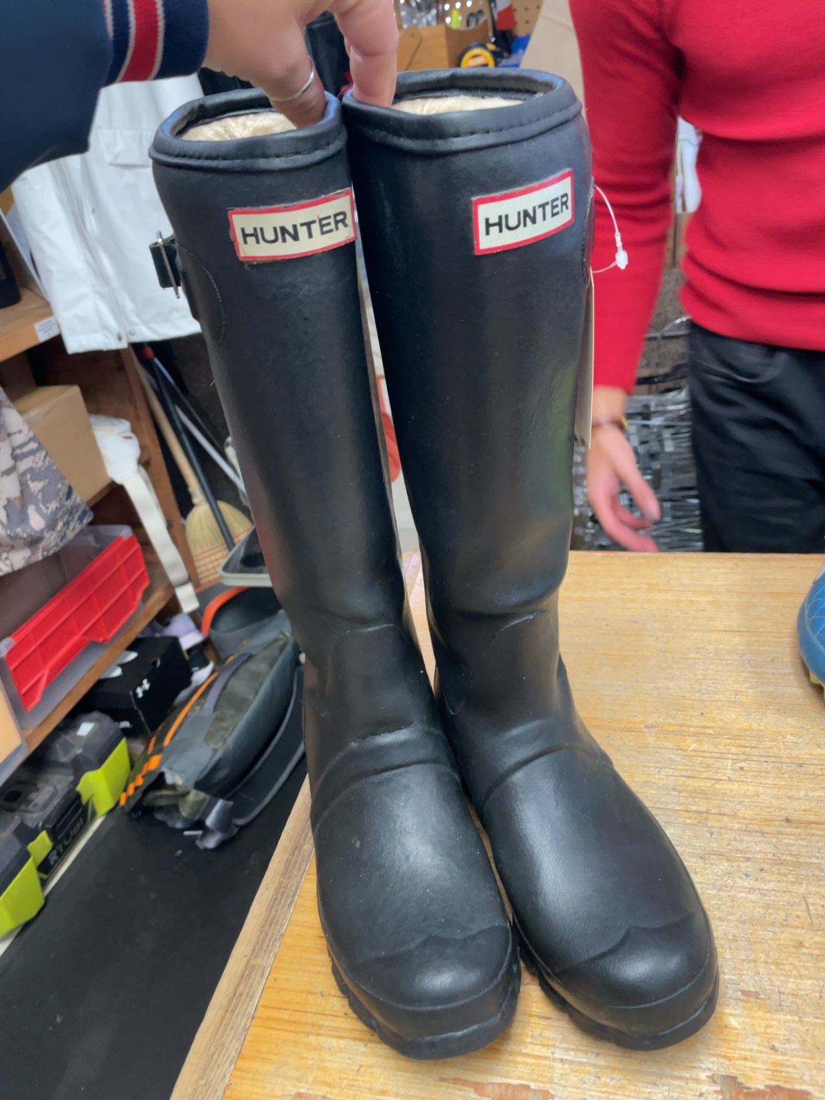 Hunter Tall Fleece-Lined Rain Boots Size 3