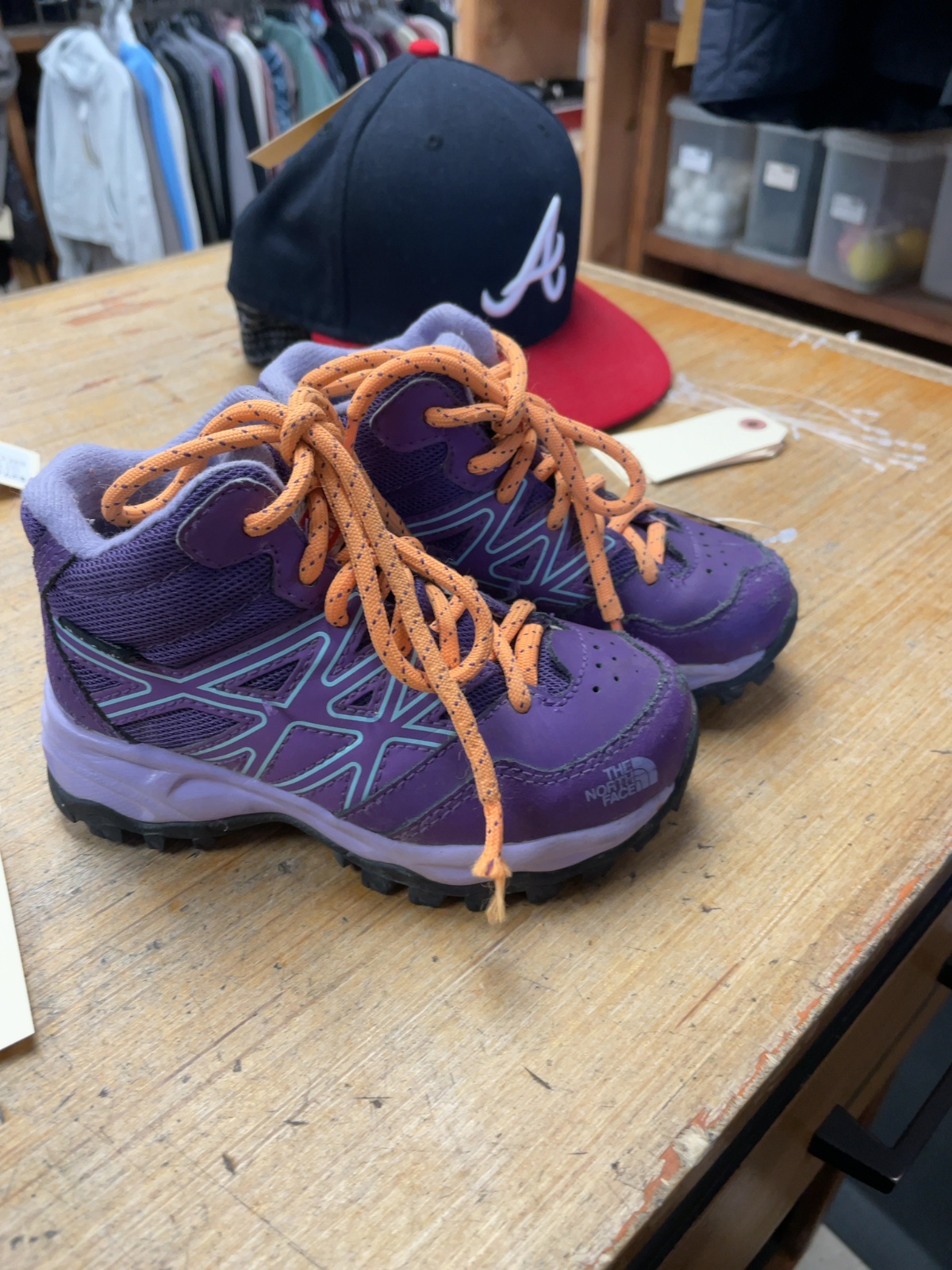 The North Face Kids Hiking Boots Size 10C Purple Orange