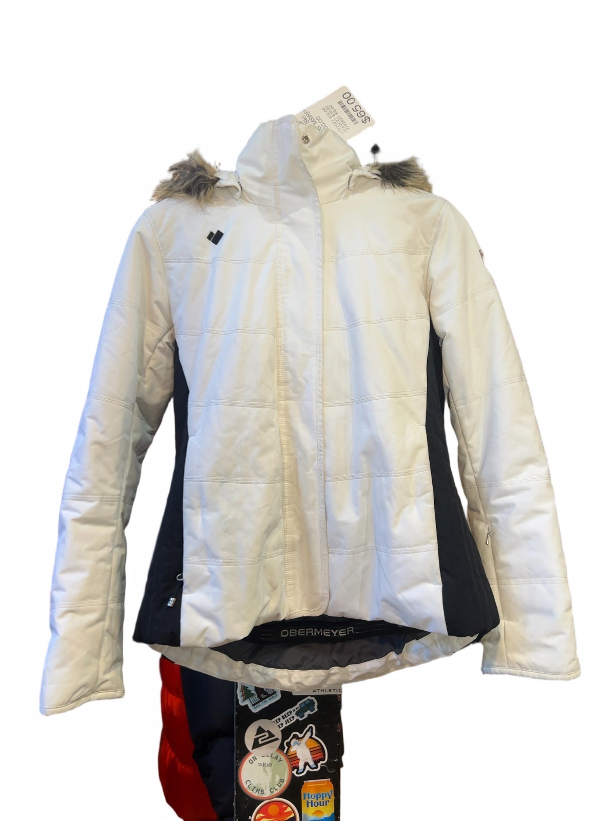 Obermeyer Insulated Ski Jacket Faux Fur Hood Good S - image 1