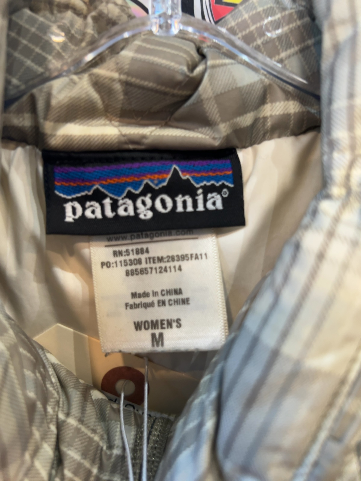 Patagonia Down With It Vest Plaid Good M