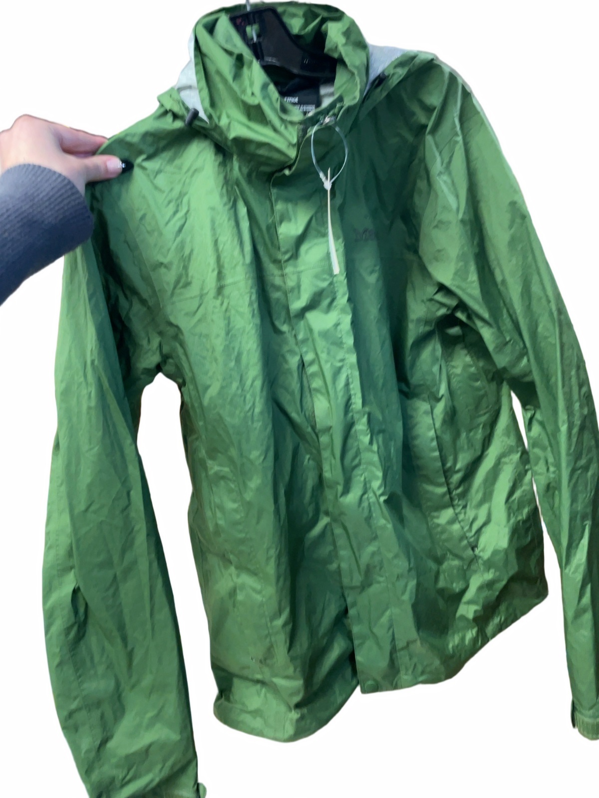 Marmot Size S Hooded Rain Jacket Green