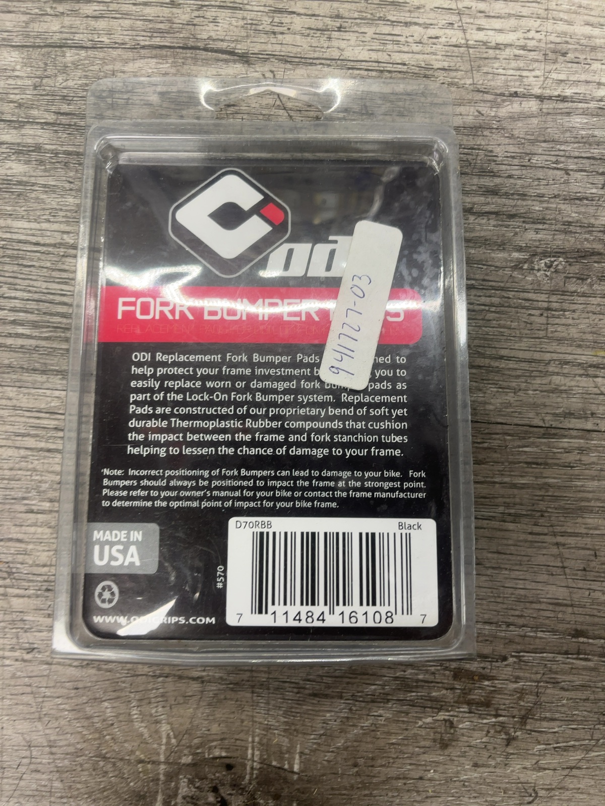 ODI Lock-On Fork Bumper Replacement Pads Black New