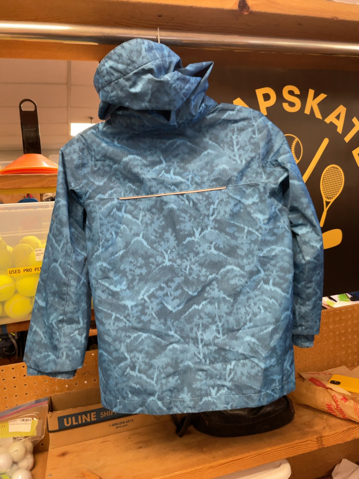 Columbia Interchange Hooded Winter Jacket Size S Blue