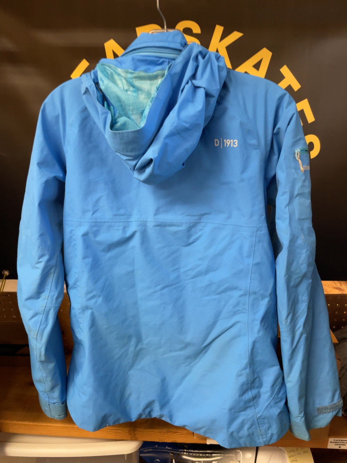 Didriksons STORMsystem Rain Jacket Size EU 38 Blue