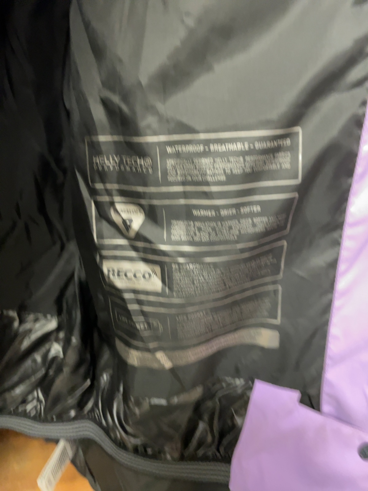 Helly Hansen ULLR Ski Jacket Size M Purple/Black