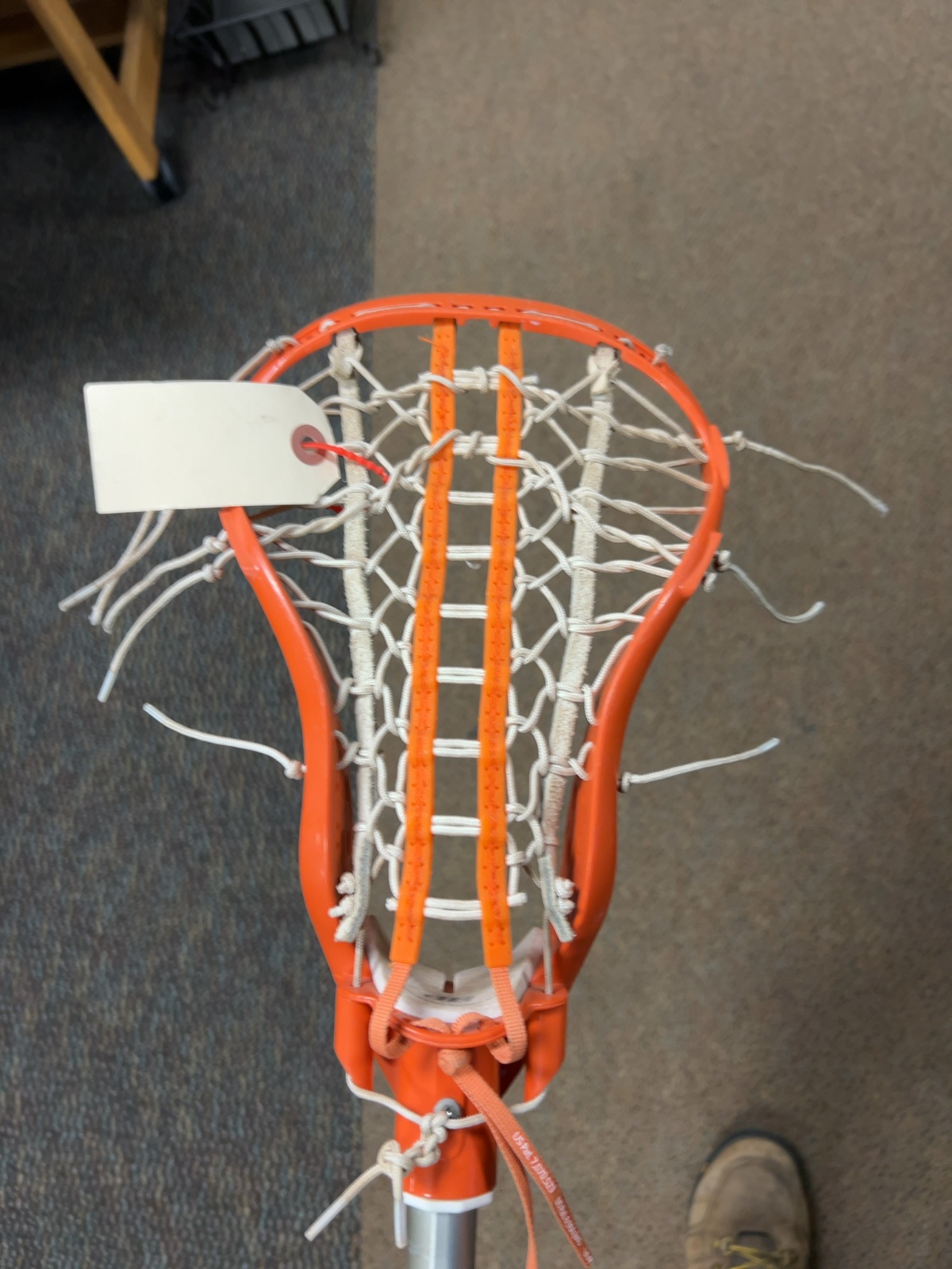 deBeer Soft Feel Lacrosse Stick Orange Silver Good