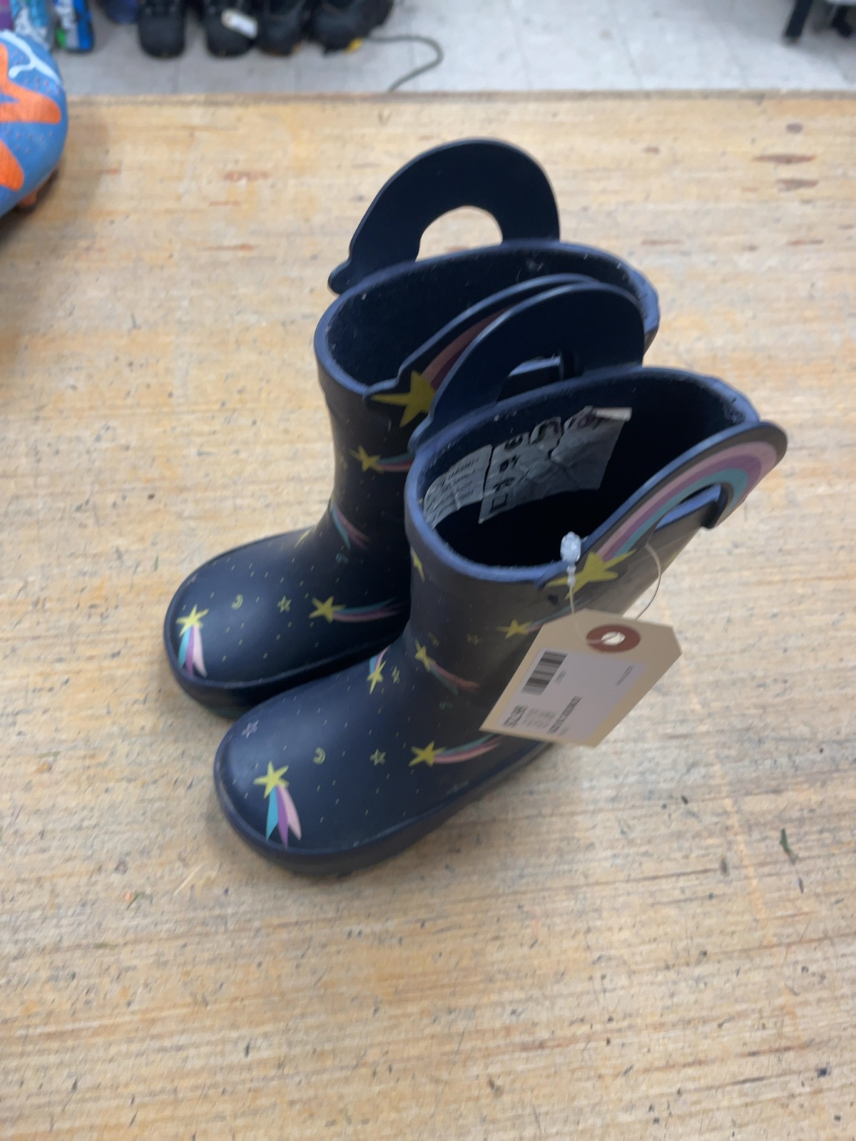 George Shooting Star Rain Boots Size 5C Blue
