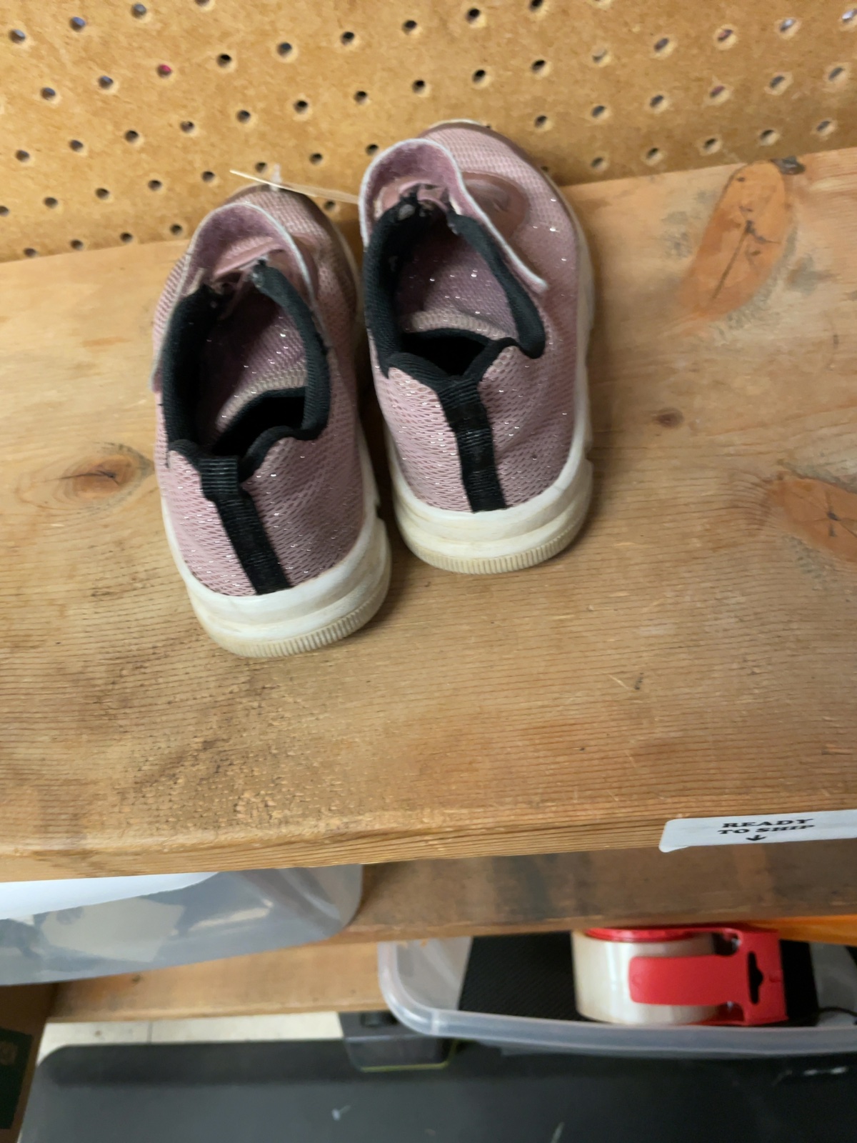 Geox Pink Sparkle Velcro Sneakers Size 11C