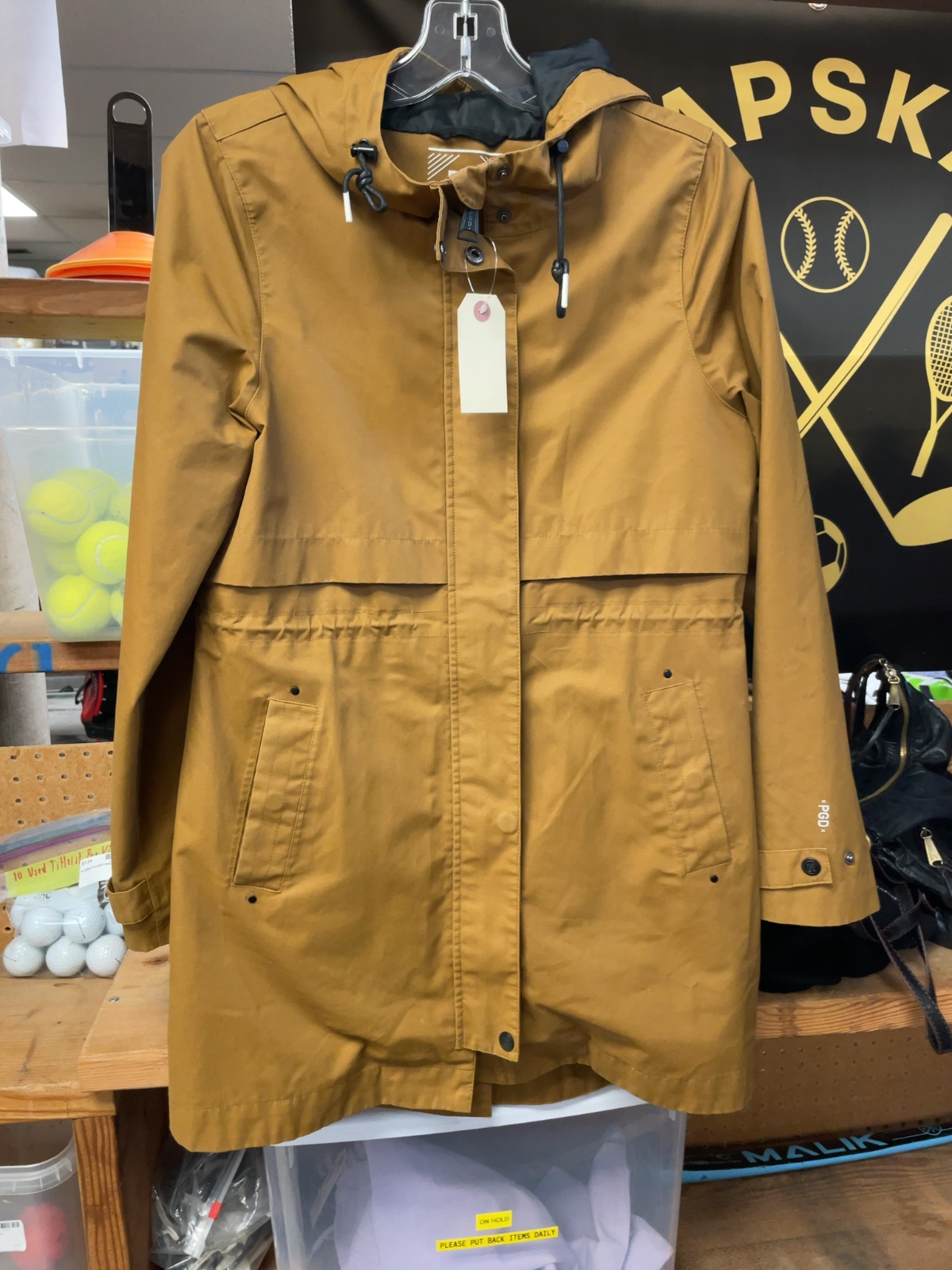 Rain Jacket Size Small Tan - image 1