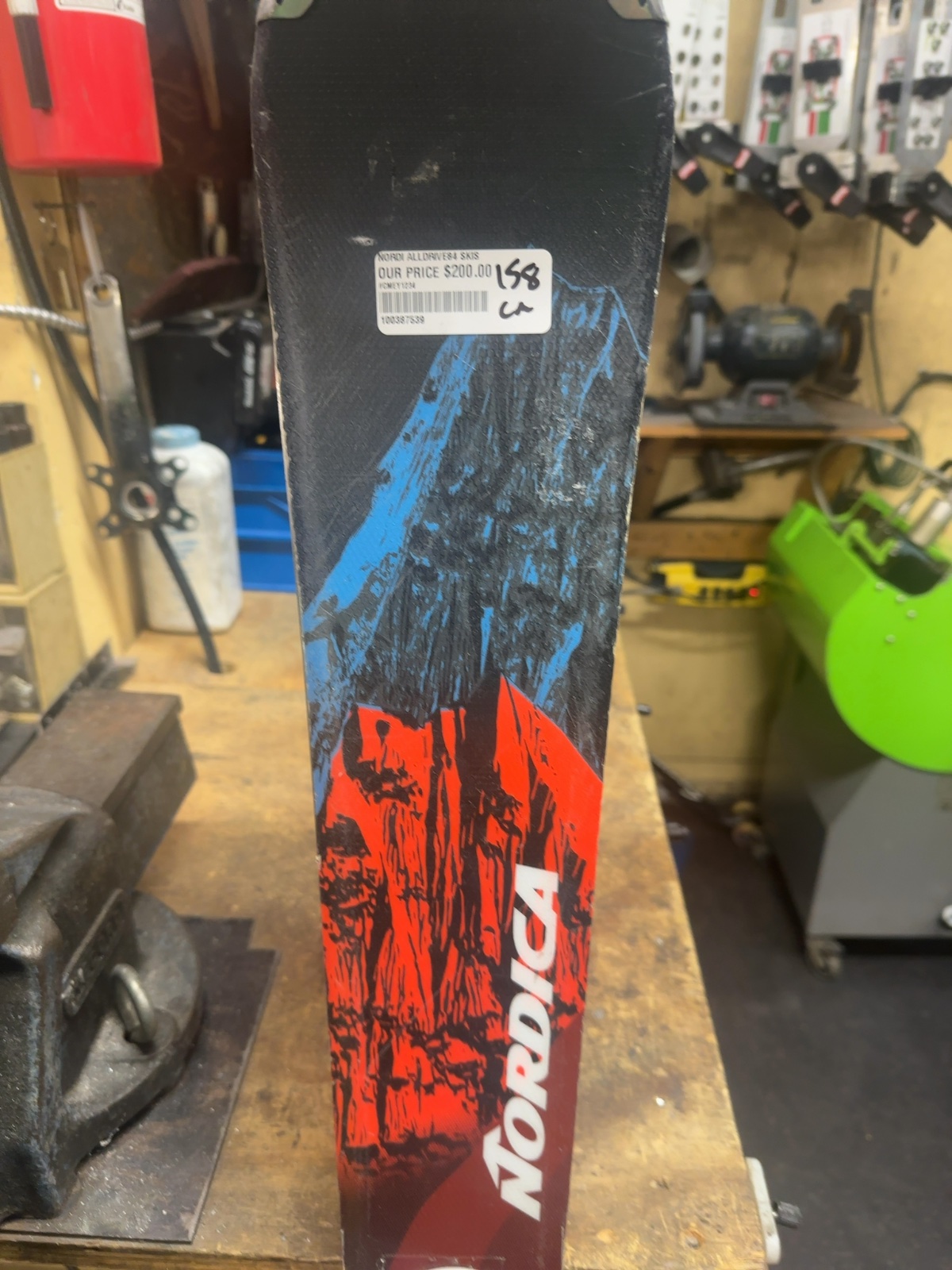 Nordica Alldrive 84 Skis with Bindings - 158 cm-freshly waxed and tuned