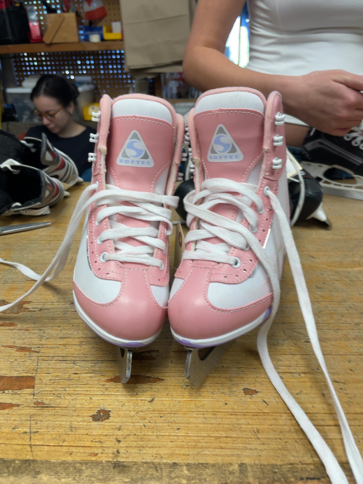 Softec Figure Skates Size 13C Pink/White - image 1