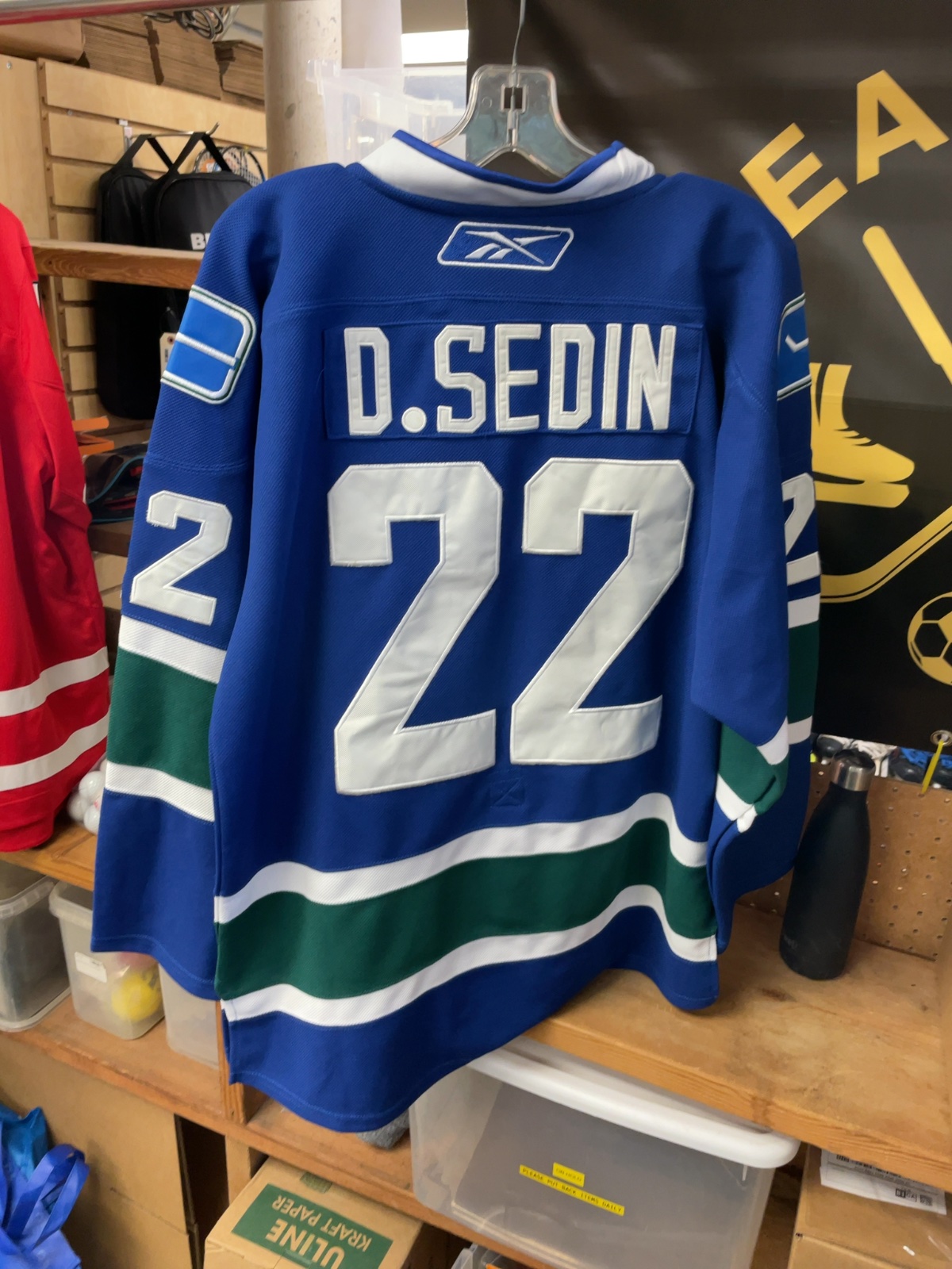 Rbk CCM Vancouver Canucks Daniel Sedin #22 Authentic Hockey Jersey Size 48