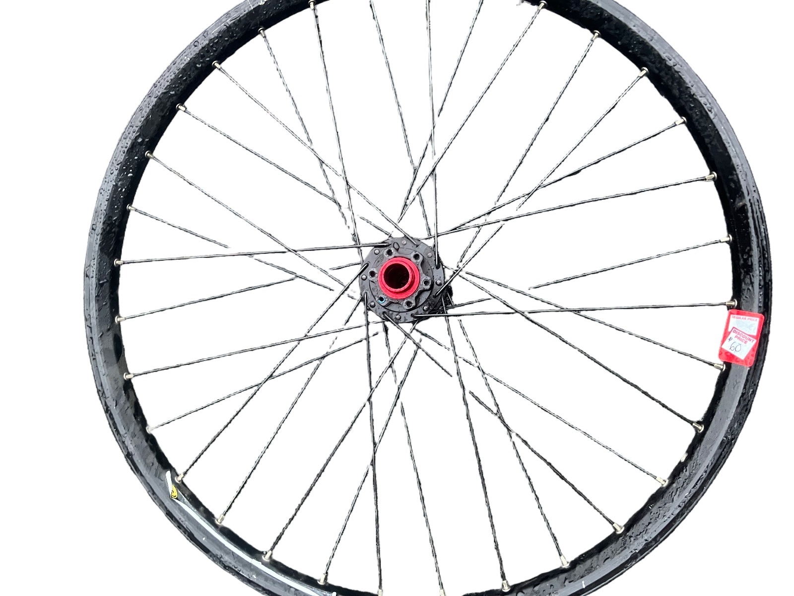Evil 6-Bolt Disc Brake Front Wheel Black Good 26" 20x110 TA - image 1