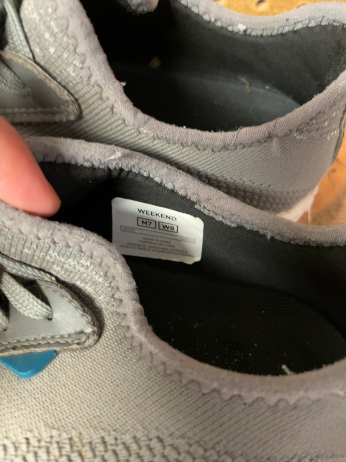 Vessi Weekend Size M7/W8 Grey Waterproof Sneakers