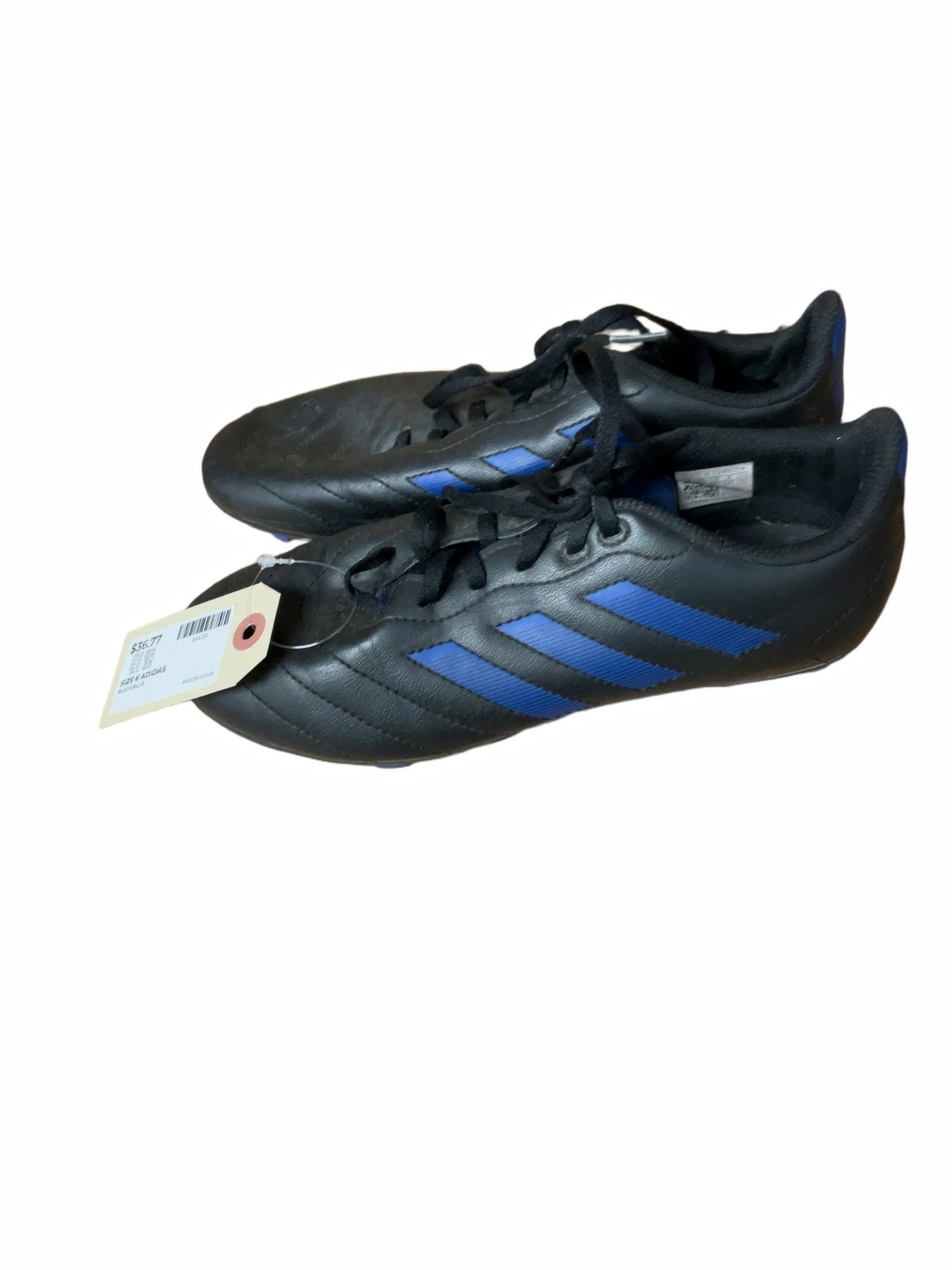 Adidas Soccer Cleats Size 6 US Black/Blue