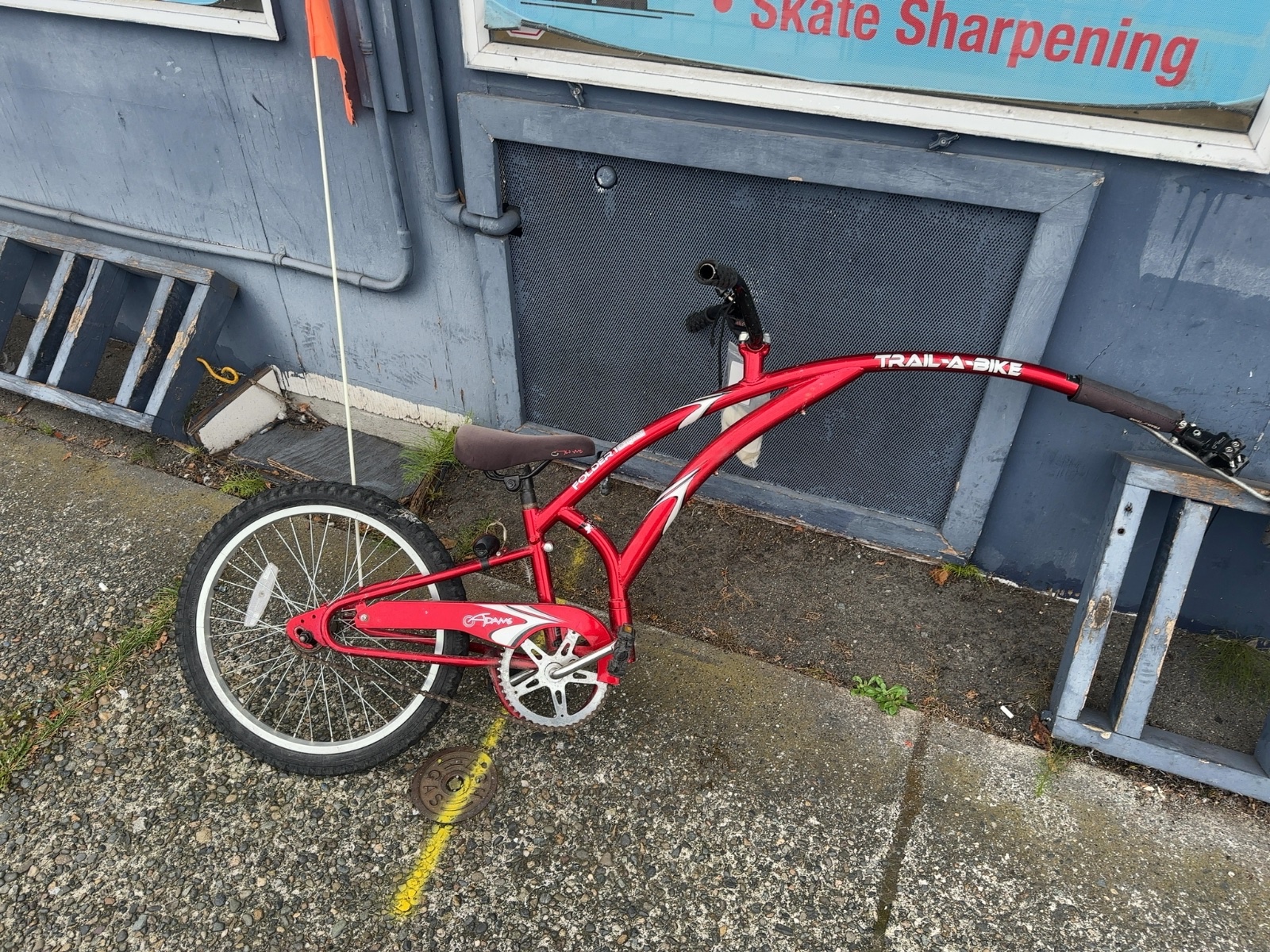 Adams Trail-A-Bike Folder 1 Original Trailer Bike - Red