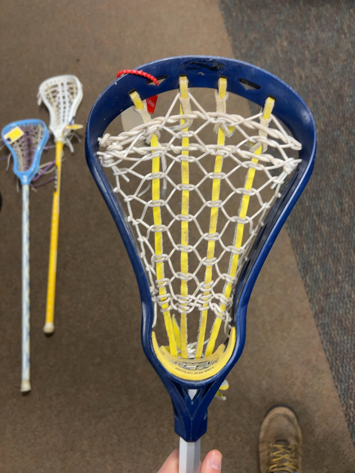 Brine XCEL Sharpshooter Complete Lacrosse Stick Blue/Silver Good