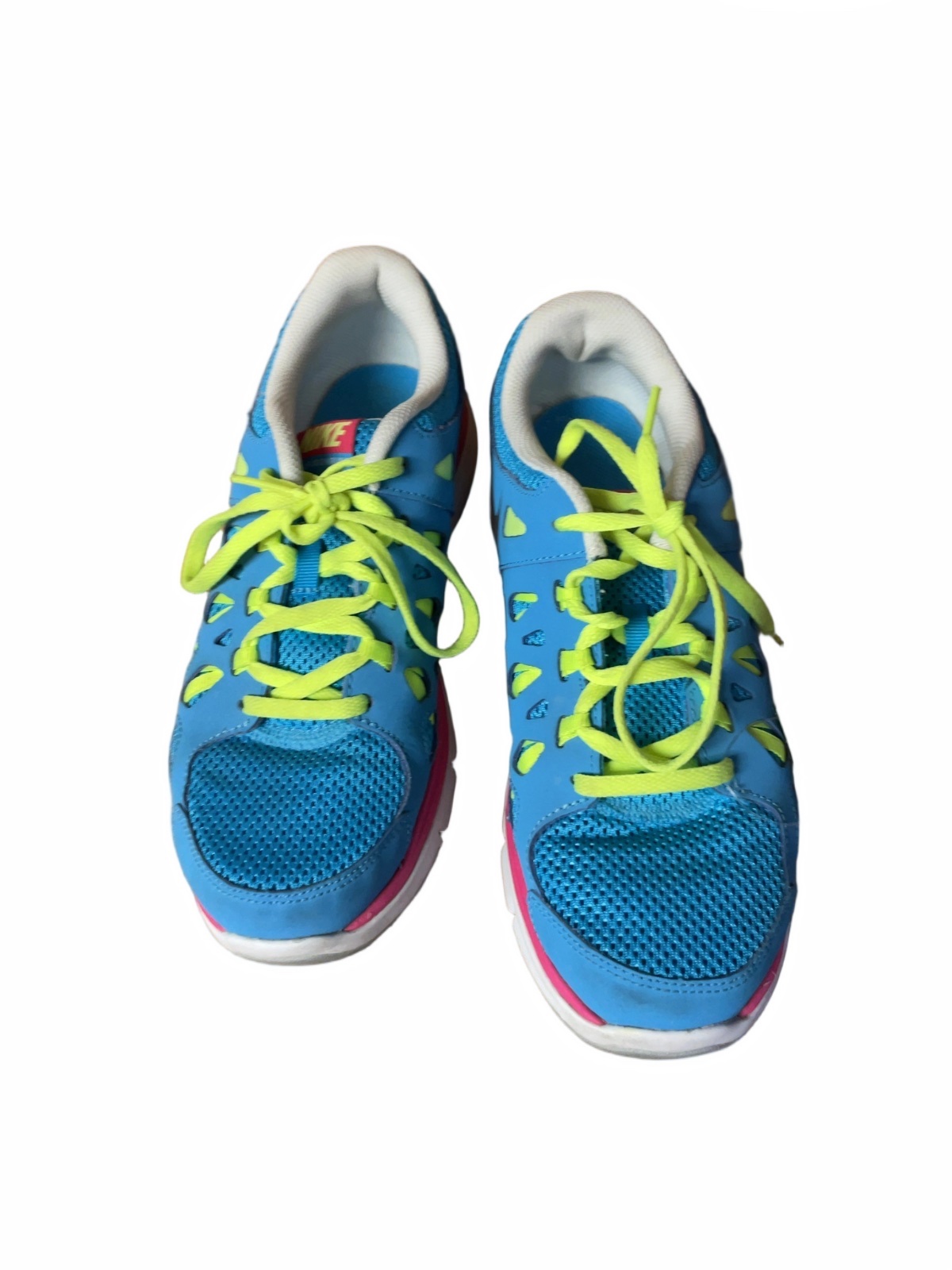 Nike Size 6 Blue / Pink Sneakers - image 1