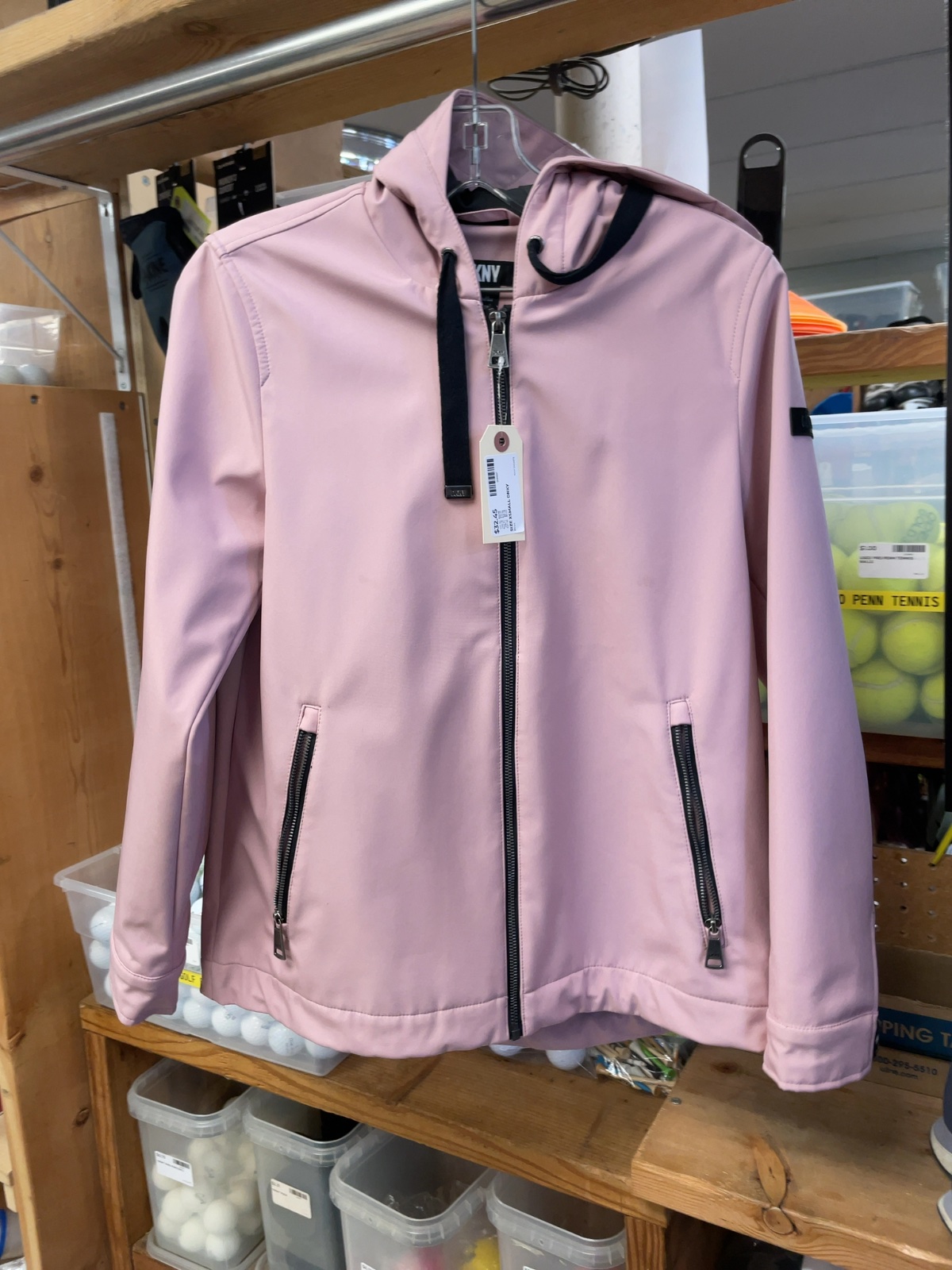DKNY Size XS Hooded Rain Jacket
