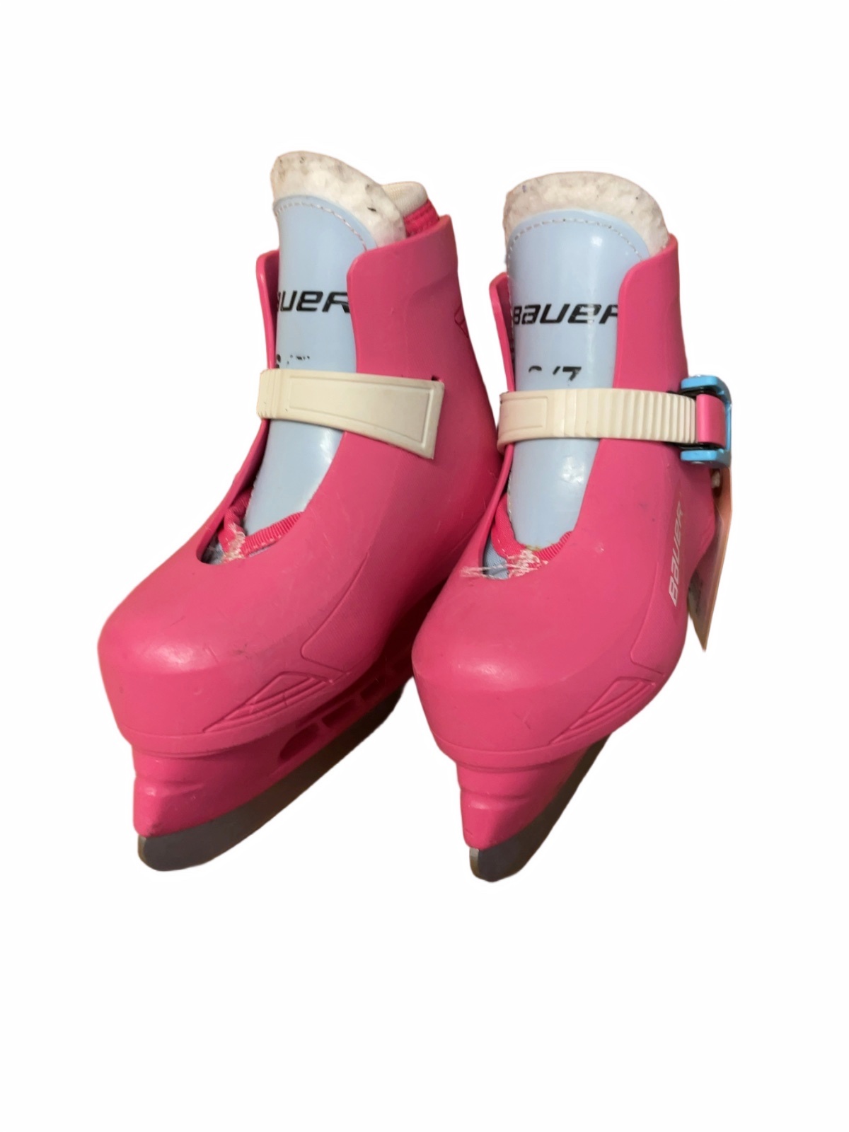 Bauer Lil Champ Size 7C Pink Ice Skates - image 1