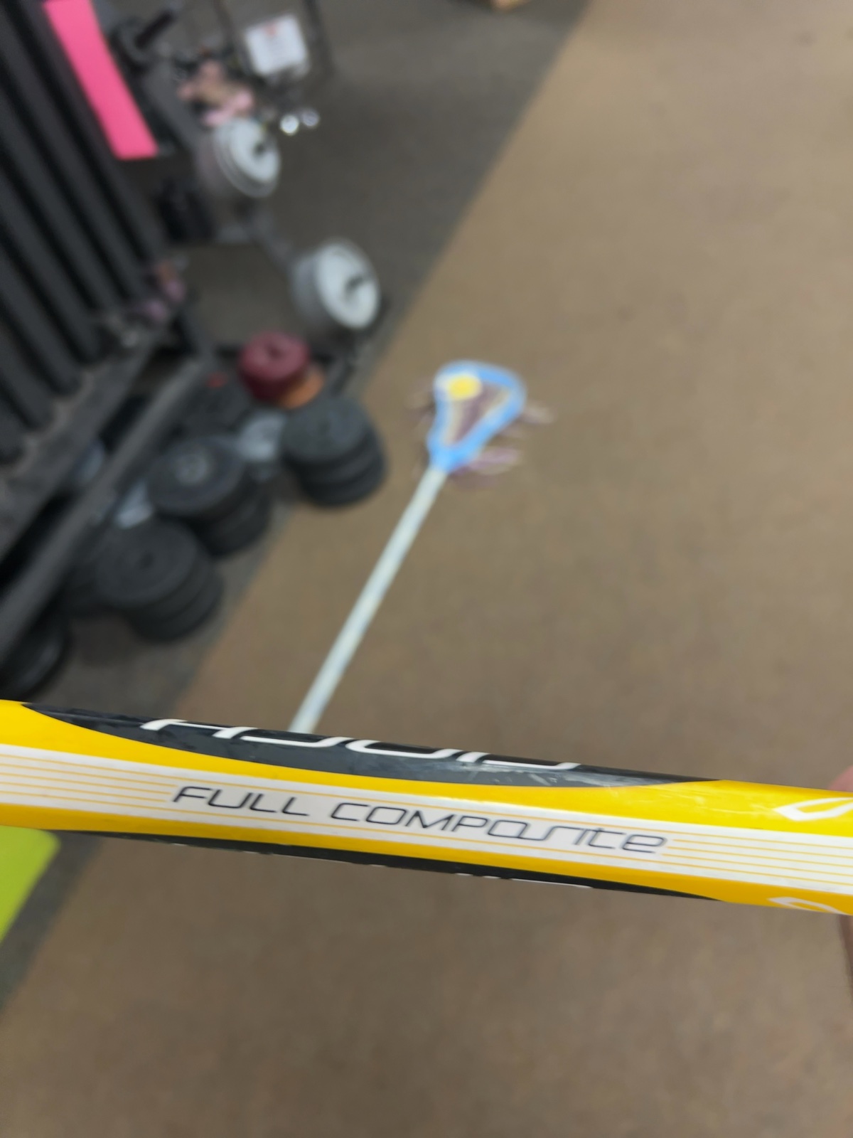 Brine Dynasty Head With Full Composite Tapered Shaft Complete Women's Lacrosse Stick Good 42.5"