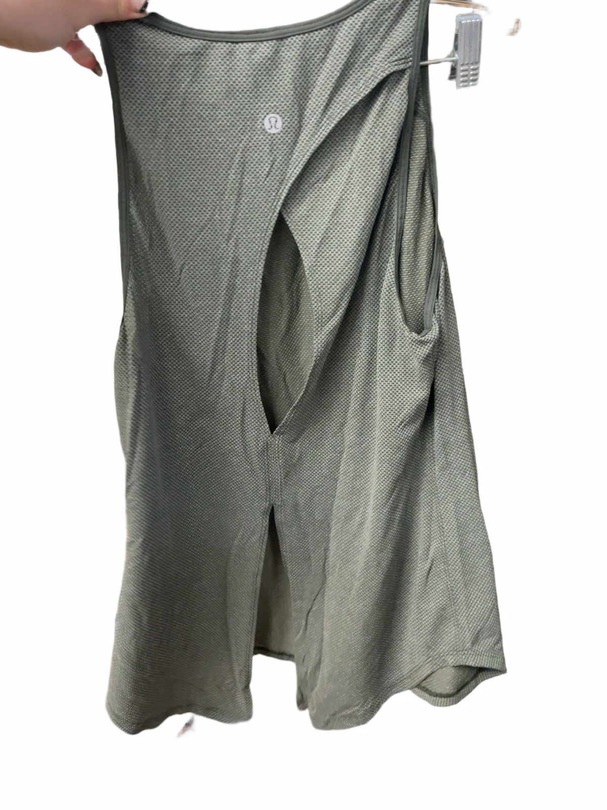 Lululemon Open Back Sleeveless Tank Top Size 4 Green
