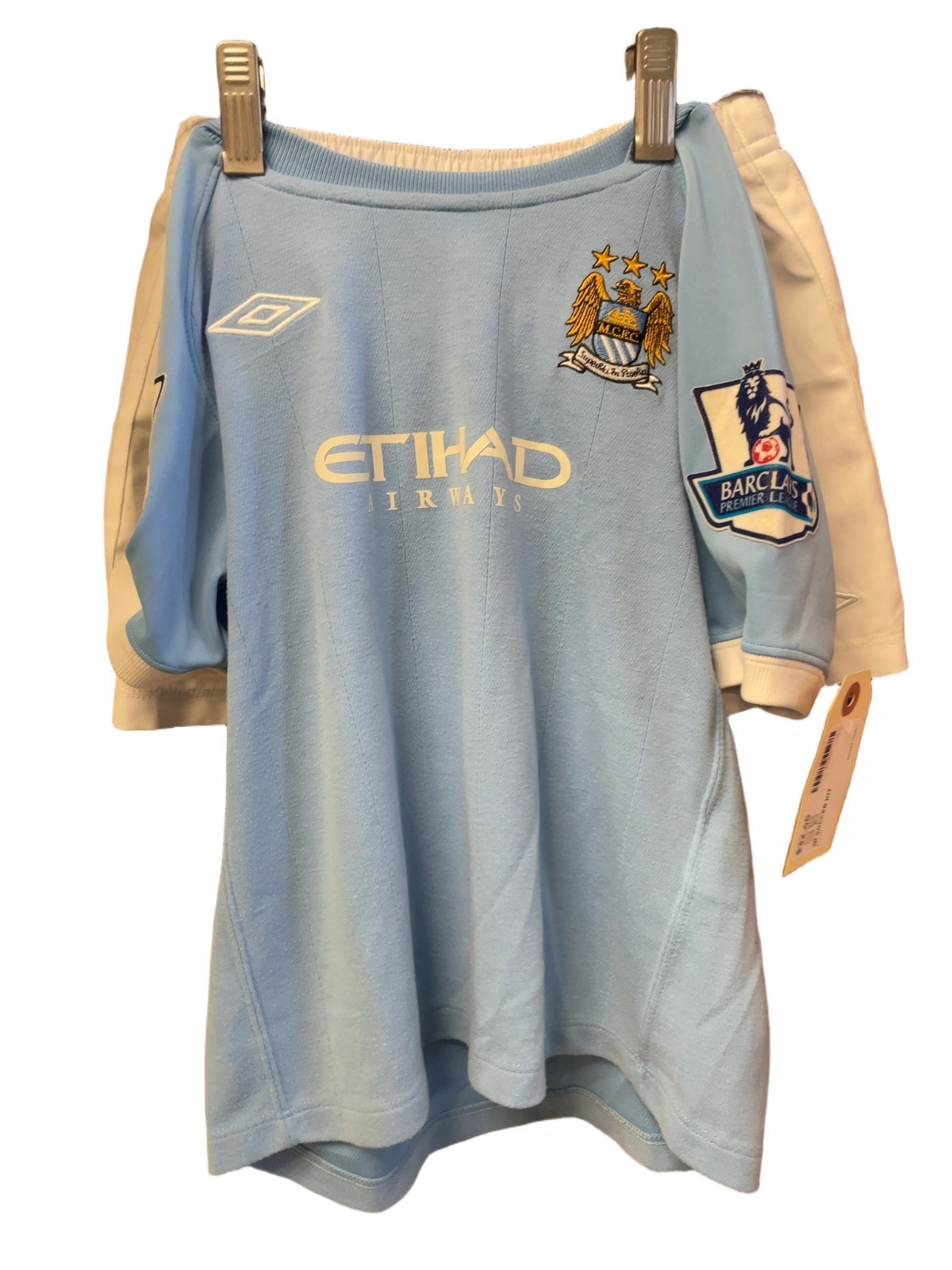 Umbro Manchester City De Jong #34 Soccer Kit Size 4-5 Yrs - image 1