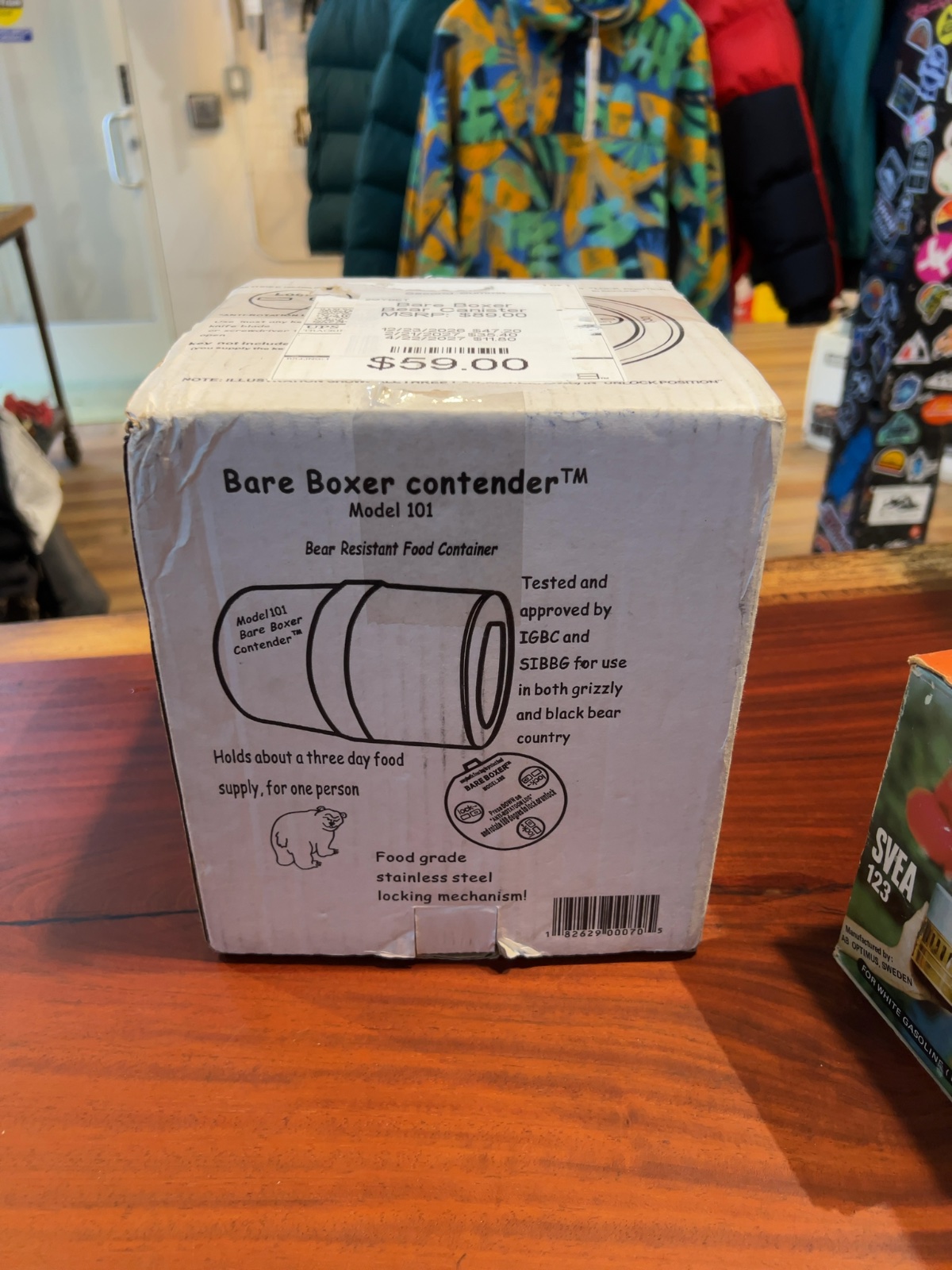 Bare Boxer Contender Model 101 Bear Resistant Food Canister Good