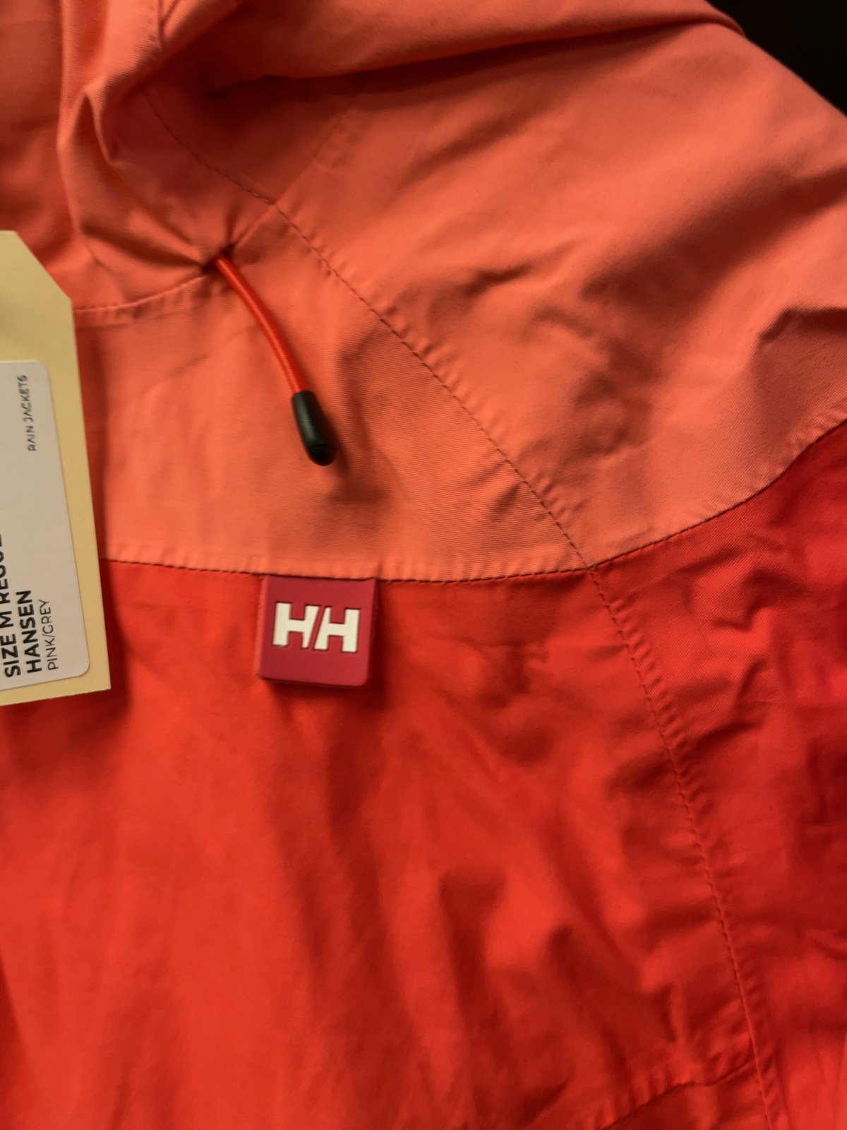 Helly Hansen Regular Rain Jacket Size M Pink and Grey