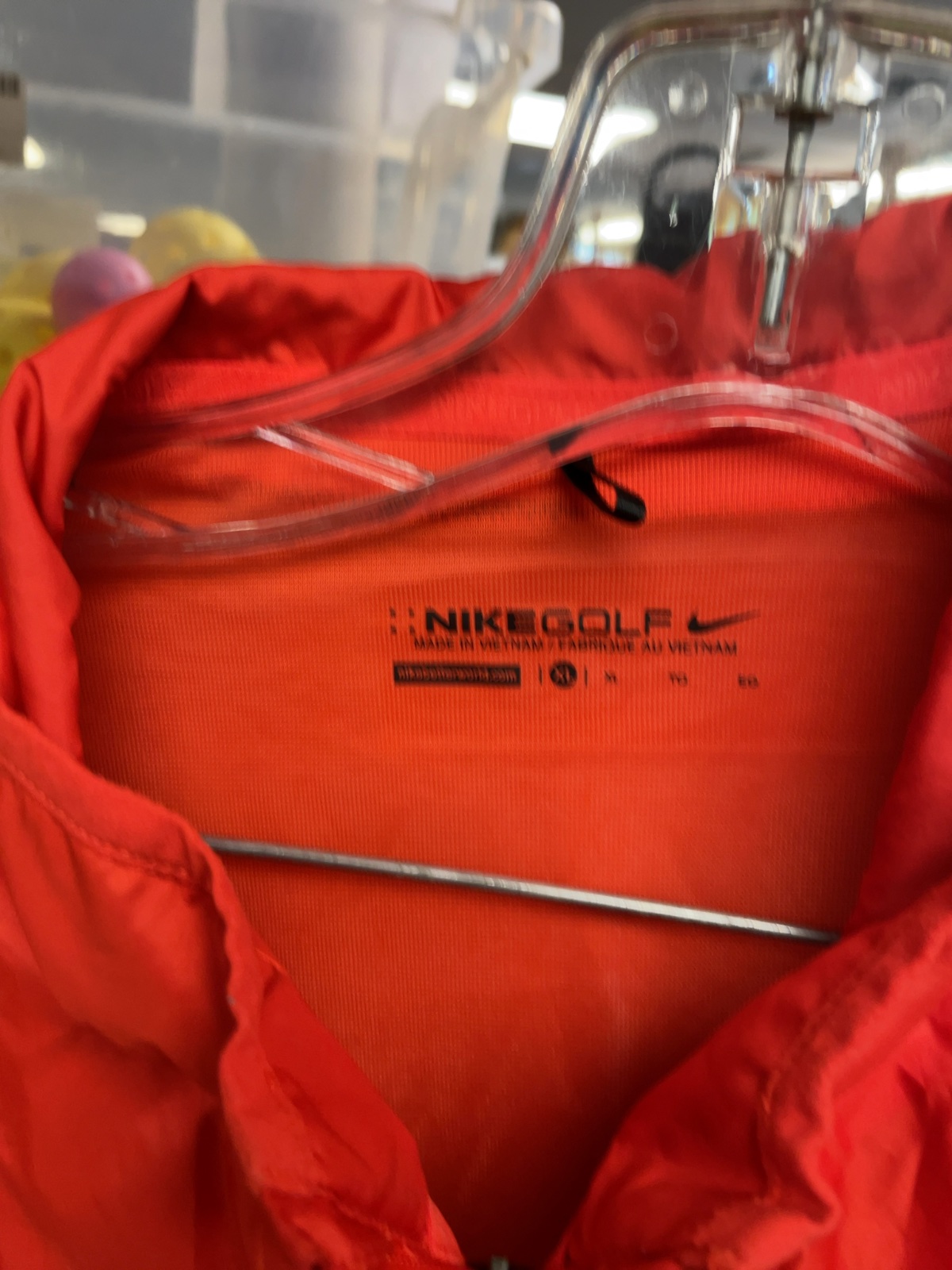 Nike Golf Full Zip Shell Jacket Size XL Red / Grey