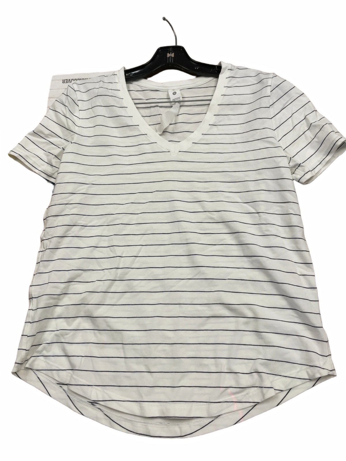Lululemon Love Tee V-Neck Striped Size 4 - image 1