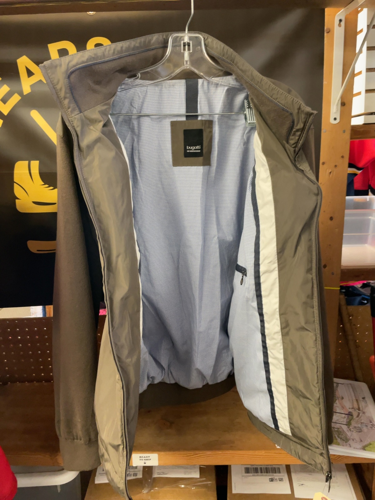 Bugatti Anderlecht Size XL Knit-Sleeve Zip Jacket