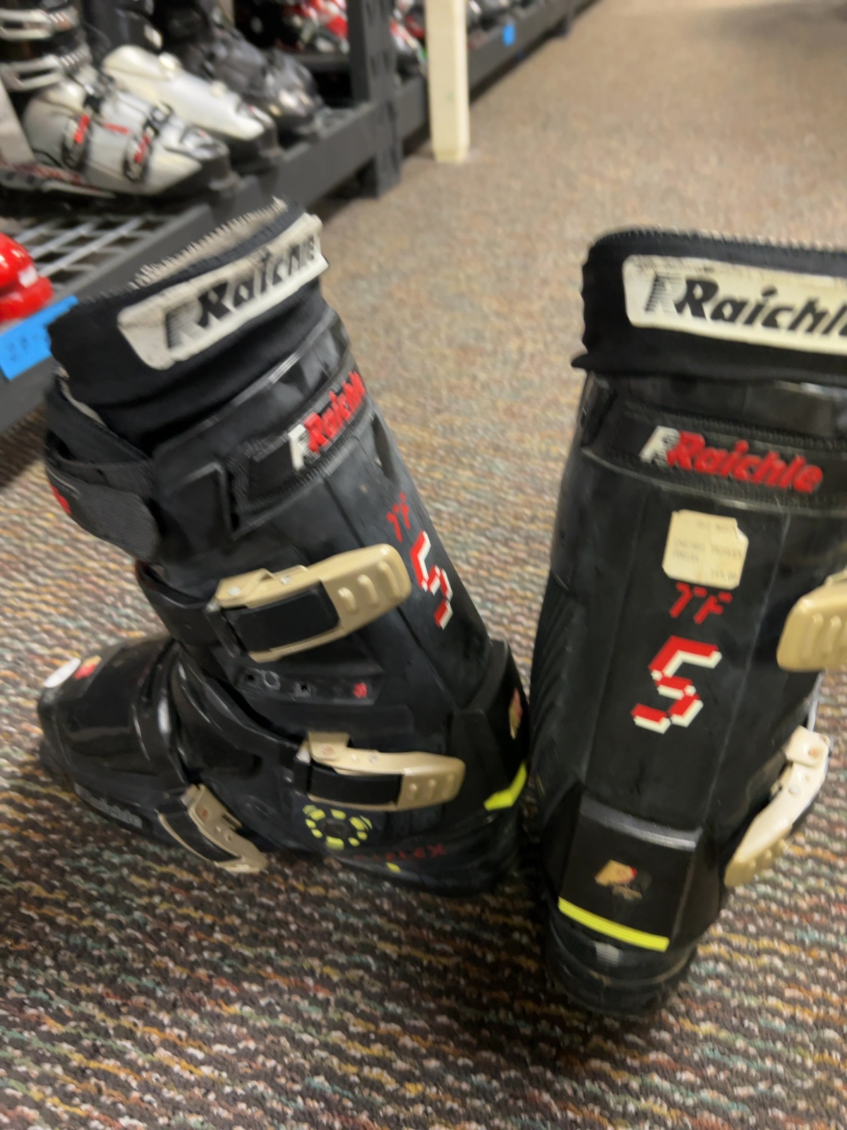Raichle Triflex TF5 Alpine Ski Boots Black Good Mondopoint 27