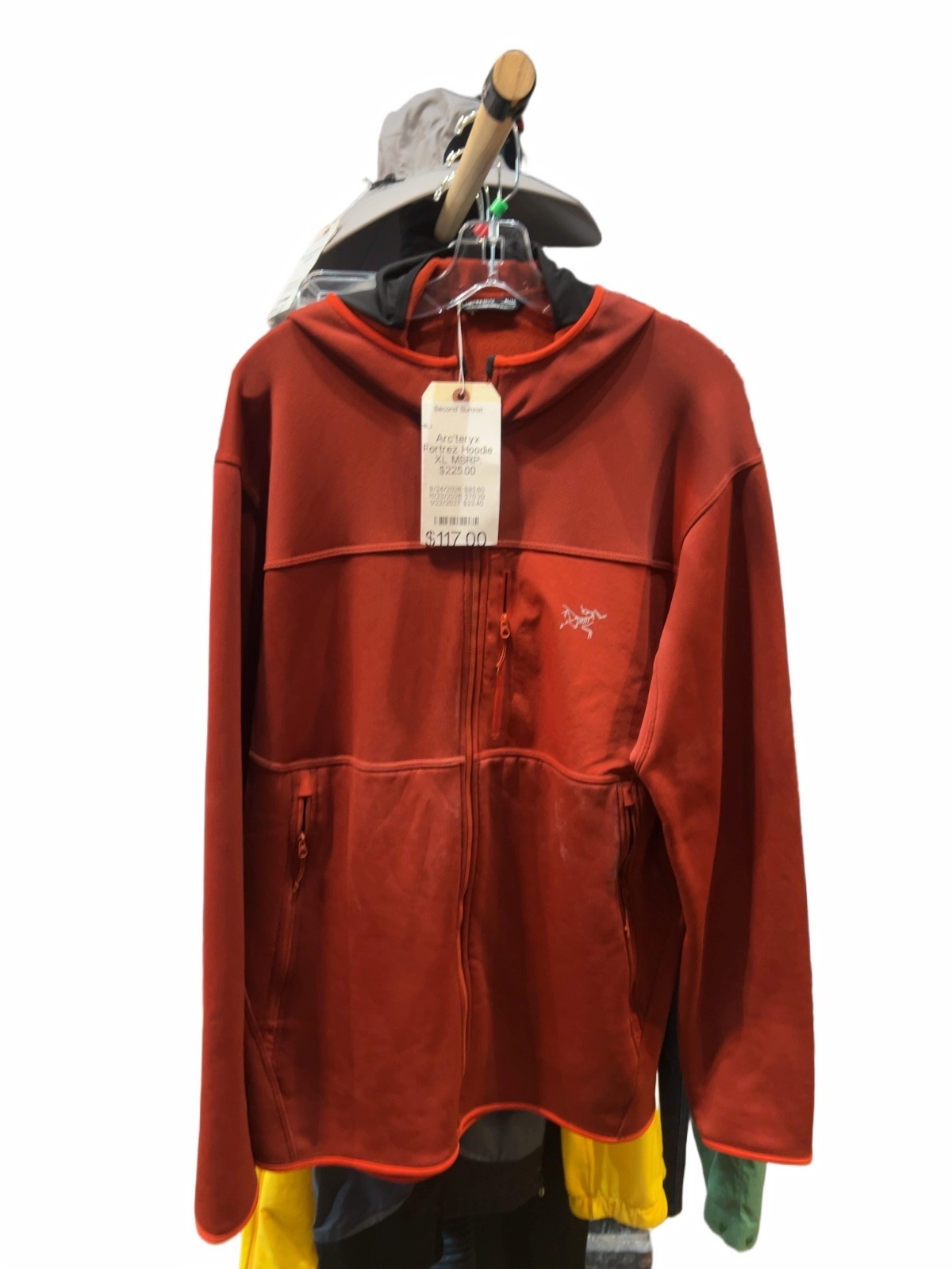 Arc'teryx Fortrez Hoody Fleece Jacket Rust Red XL