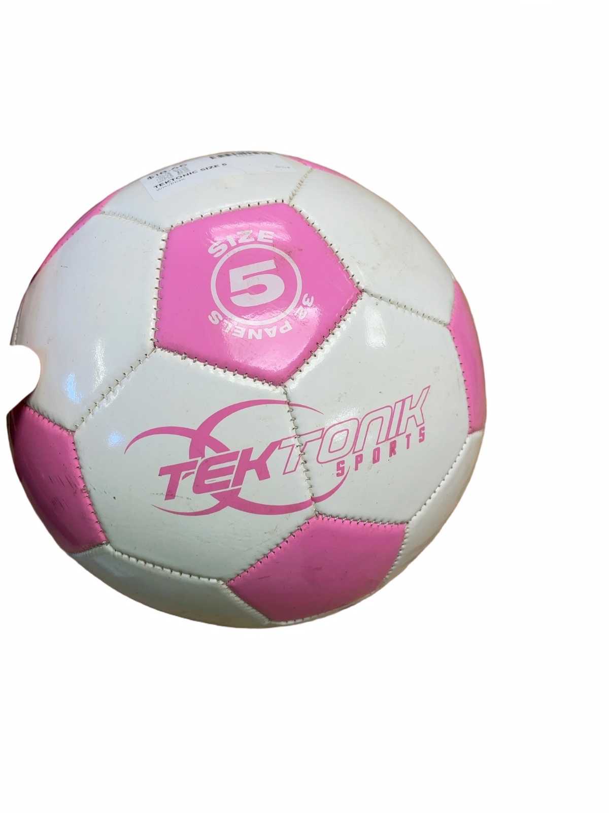 Tektonic Sports Size 5 Soccer Ball White / Pink