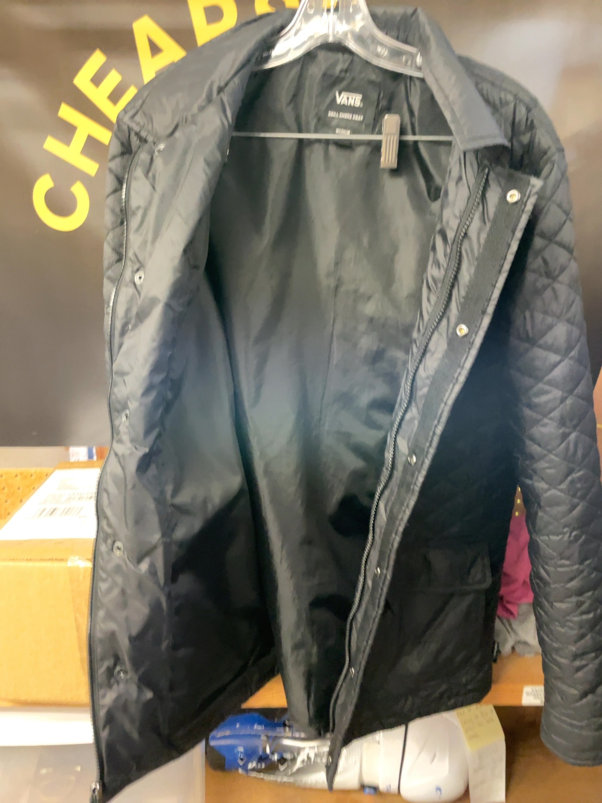Vans Drill Chore Coat Size Medium Black Quilted Jacket