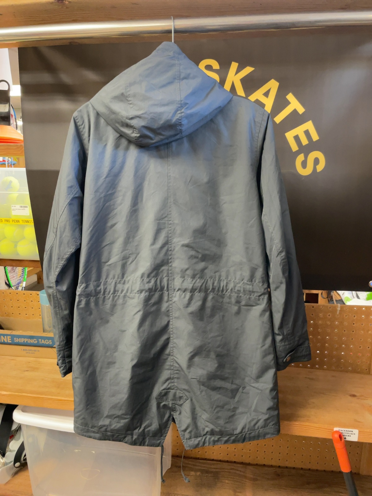 Mountain Equipment Co-op Women's Size S Hooded Rain Parka Jacket Grey