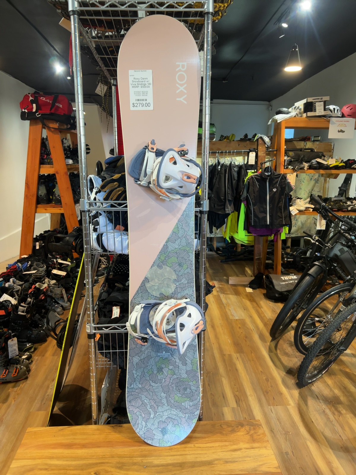 Roxy Dawn Snowboard w/ Viva Bindings 149 Good