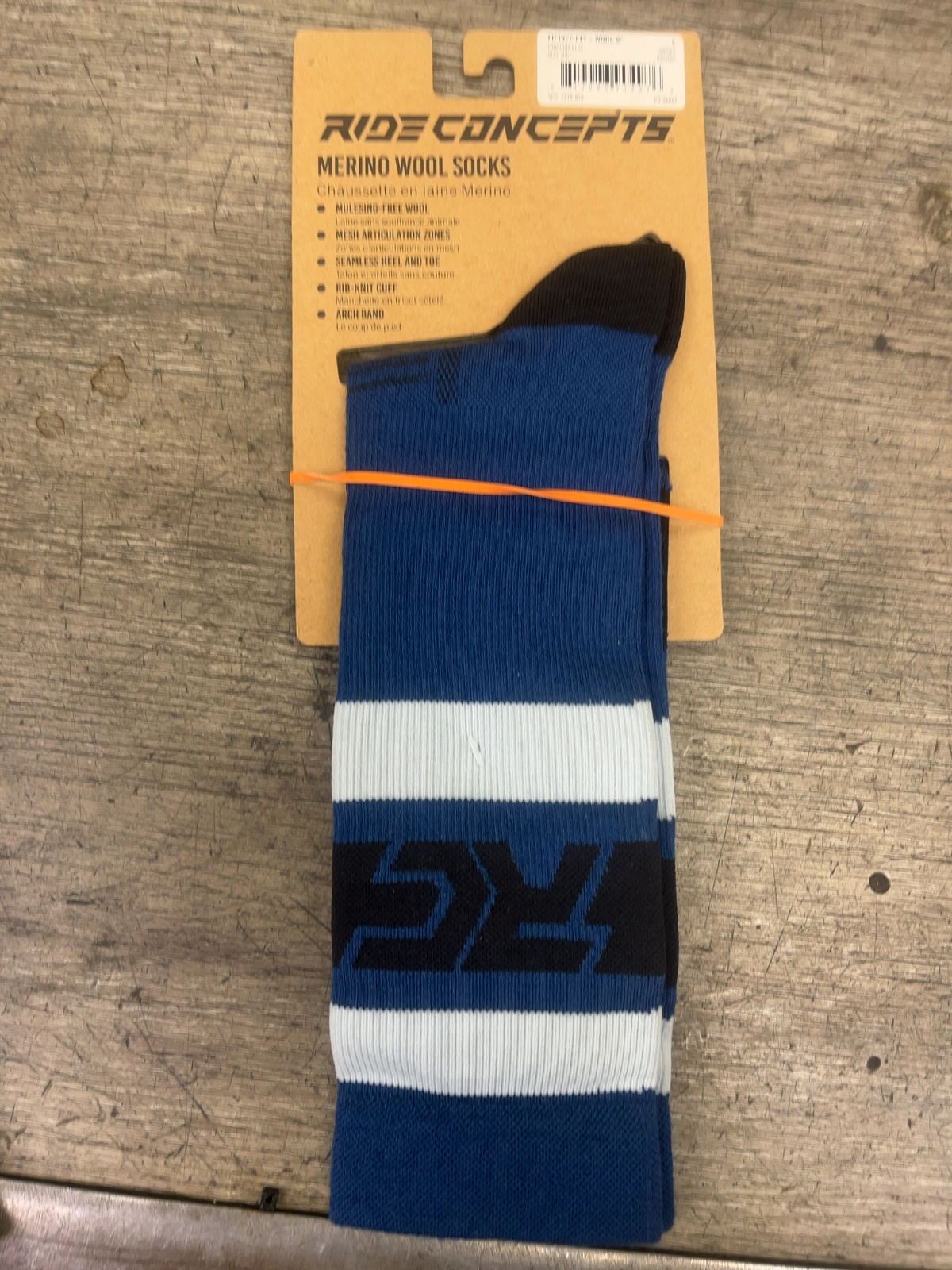 Ride Concepts Mullet Wool 8" Merino Wool Cycling Socks Black Olive S New